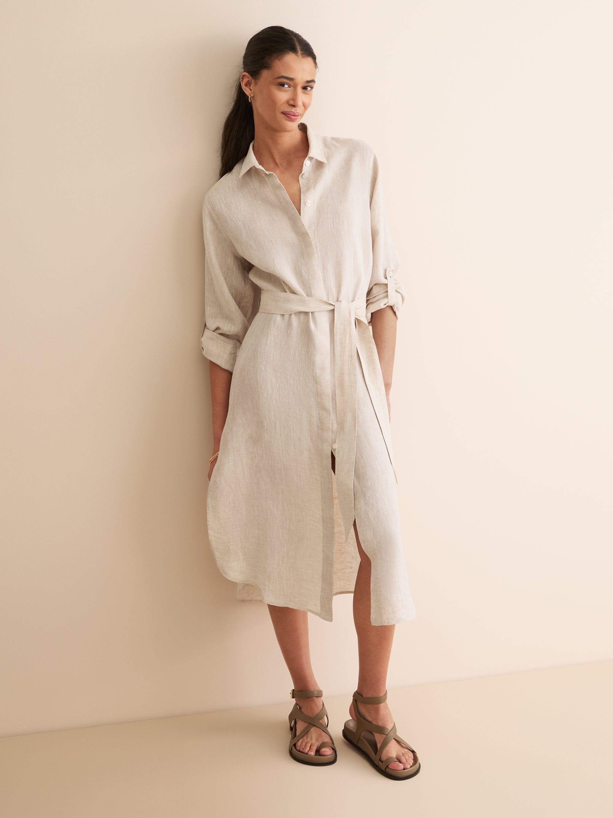 Women's Dress Sicily Linen Sand
