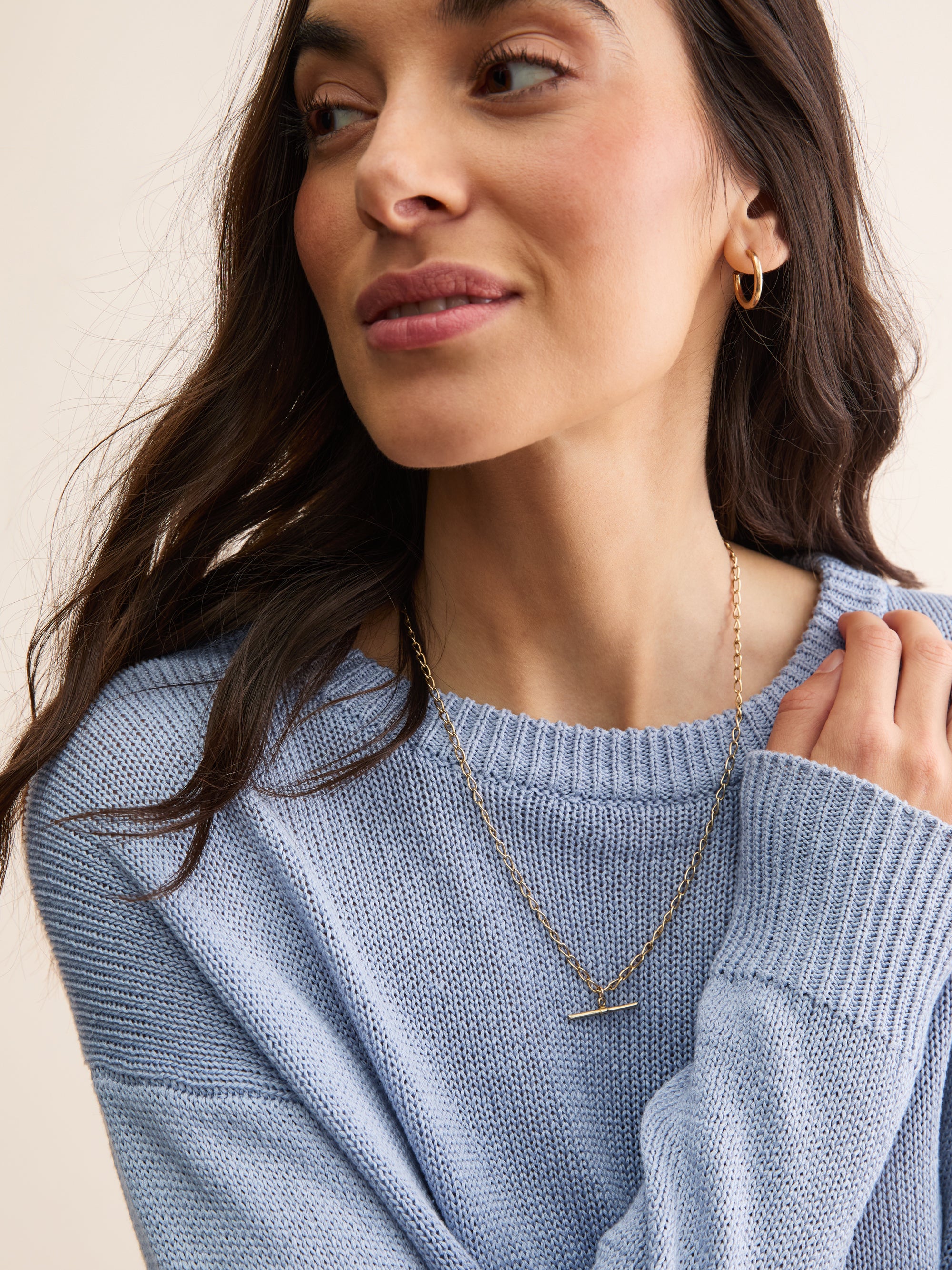 Women's Sweater Delphine Silk Linen Lavender Blue