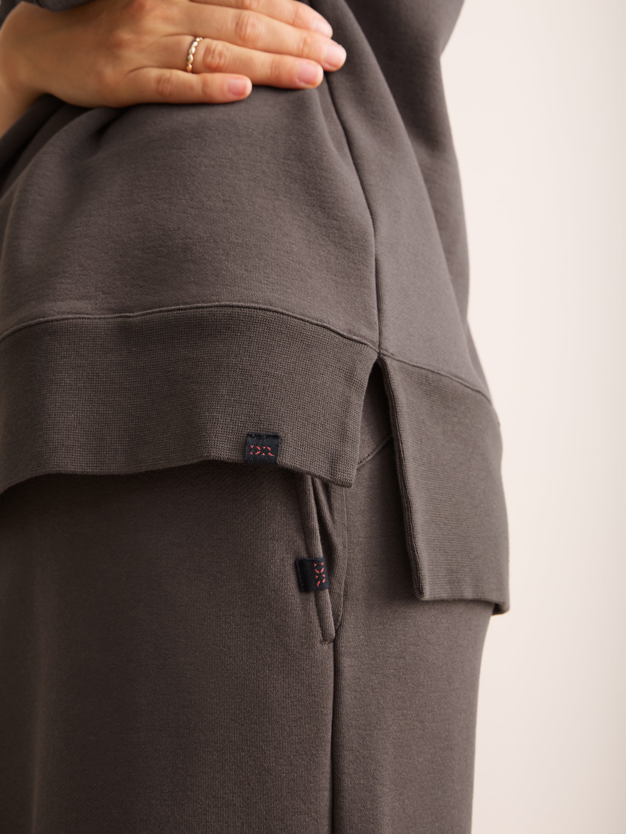 Harley Cotton Modal Half-Zip Sweatshirt Espresso Brown
