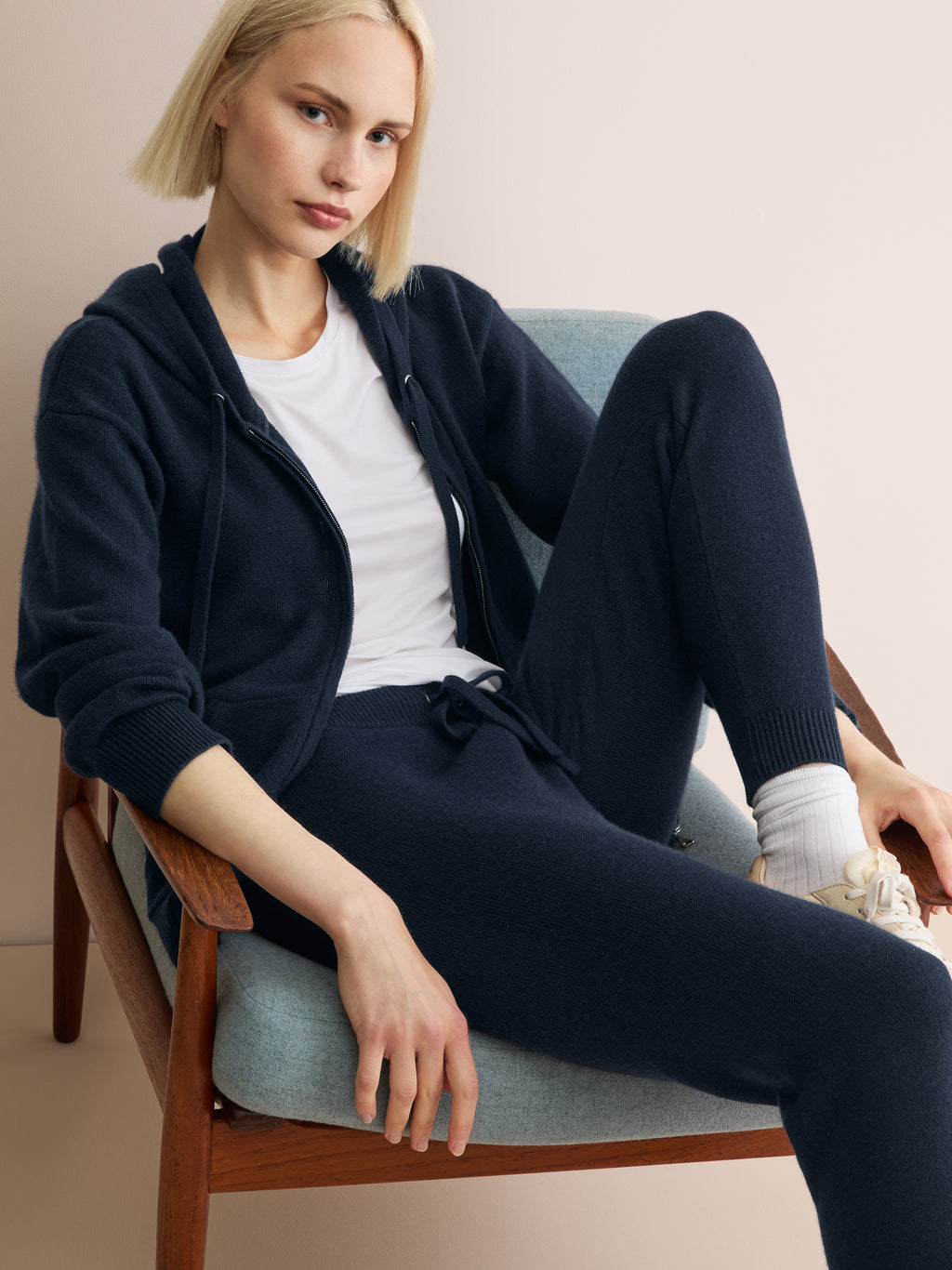 Daphne Cashmere Trousers Navy Blue