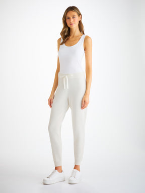 Women's Track Pants Daphne Cashmere White