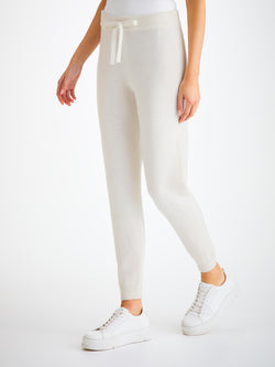 Women's Track Pants Daphne Cashmere White