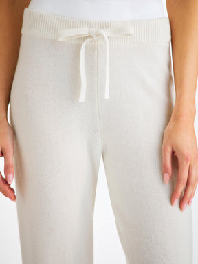Women's Track Pants Daphne Cashmere White