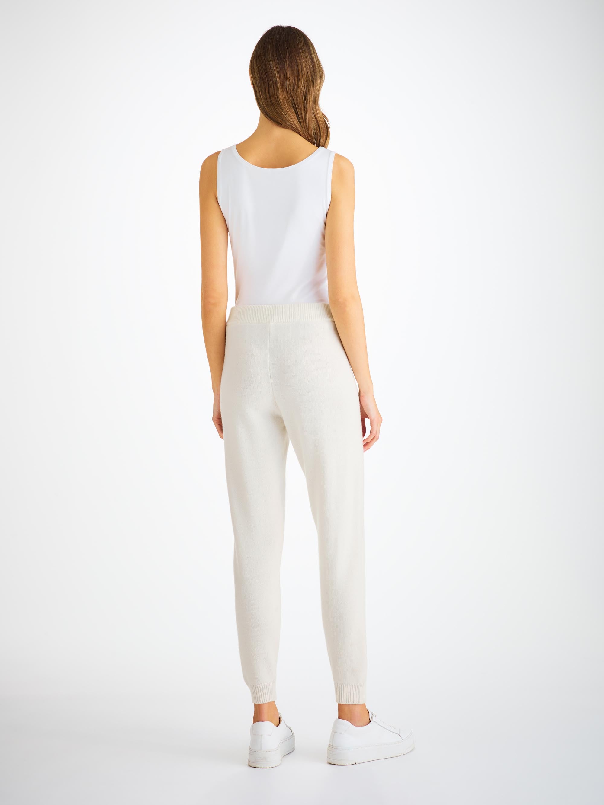 Women's Track Pants Daphne Cashmere White