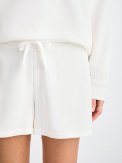 Women's Sweat Shorts Quinn Cotton Modal White