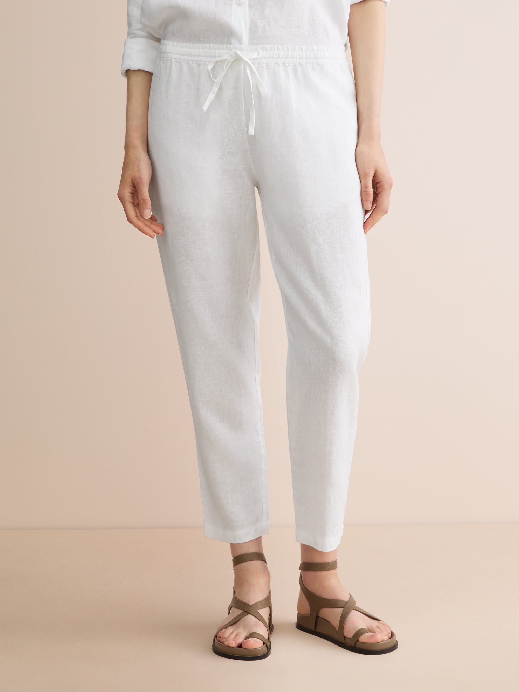 Women's Trousers Vienna Linen White