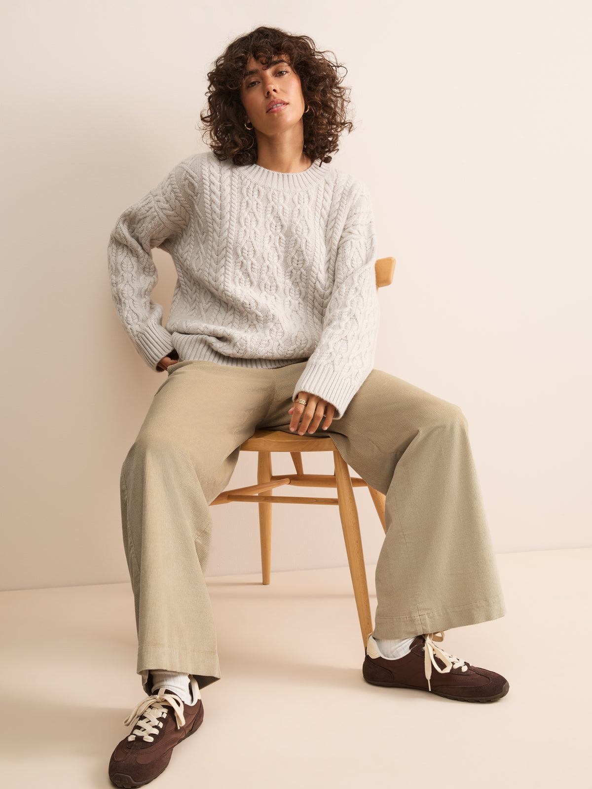 Chloe Organic Cotton Corduroy Pants Fawn