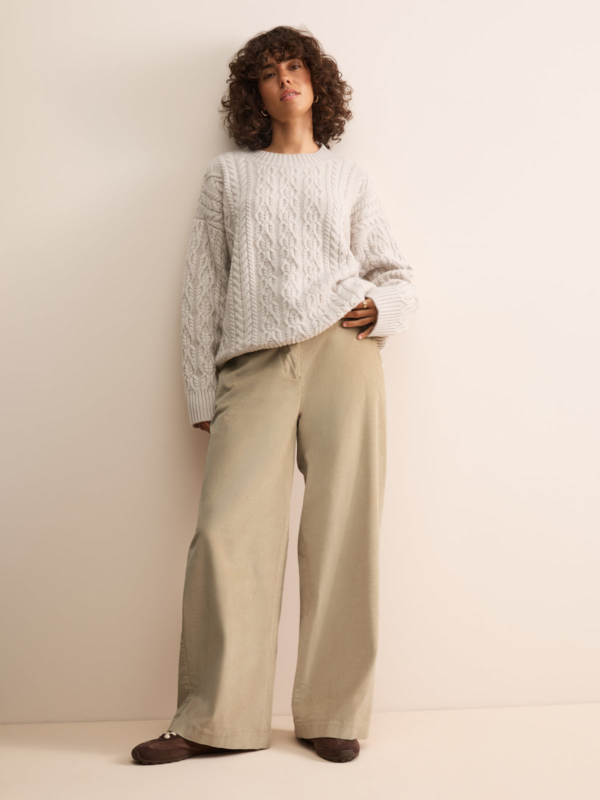 Chloe Organic Cotton Corduroy Pants Fawn