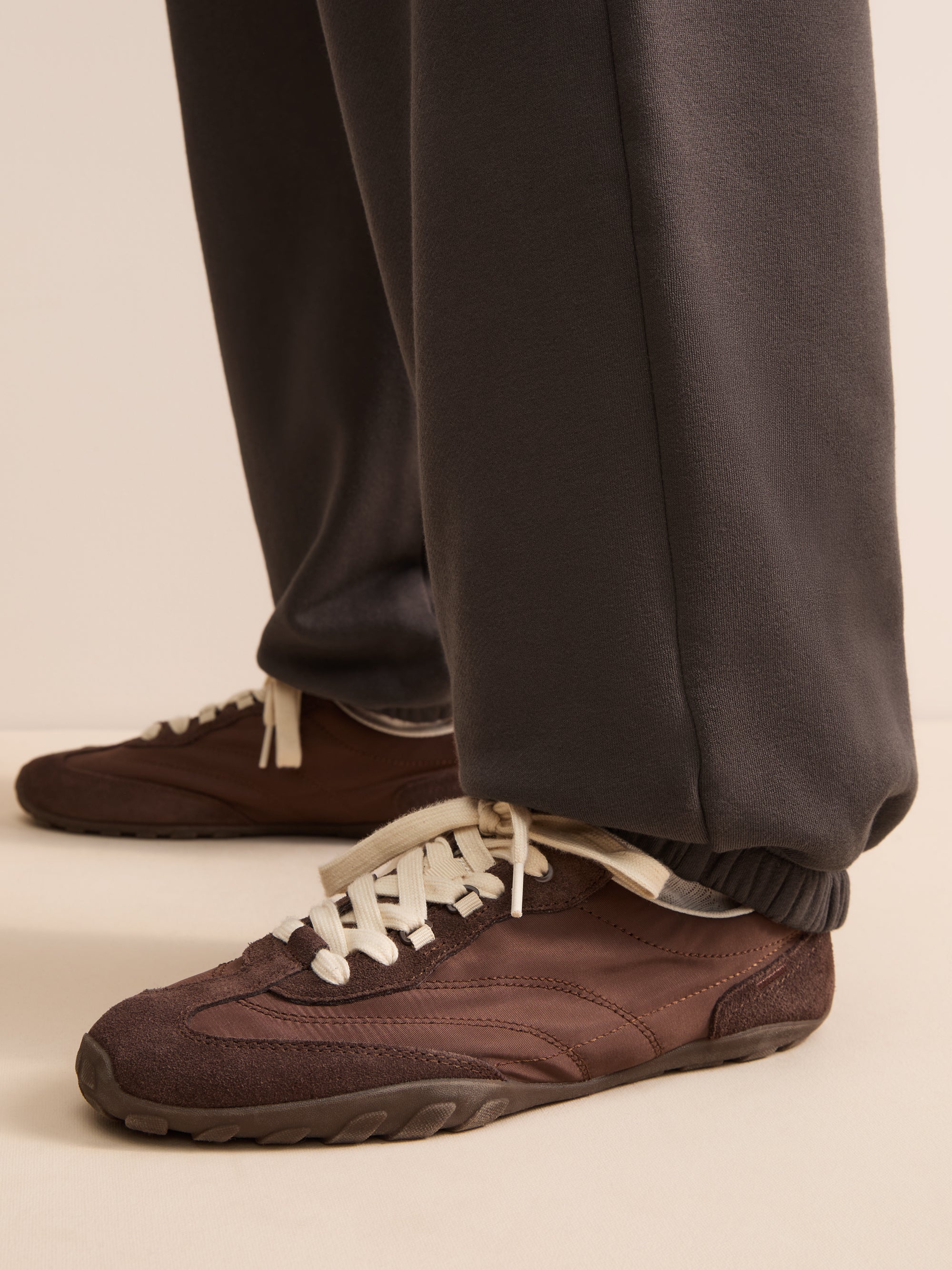 Harley Cotton Modal Cuffed Sweatpants Espresso Brown