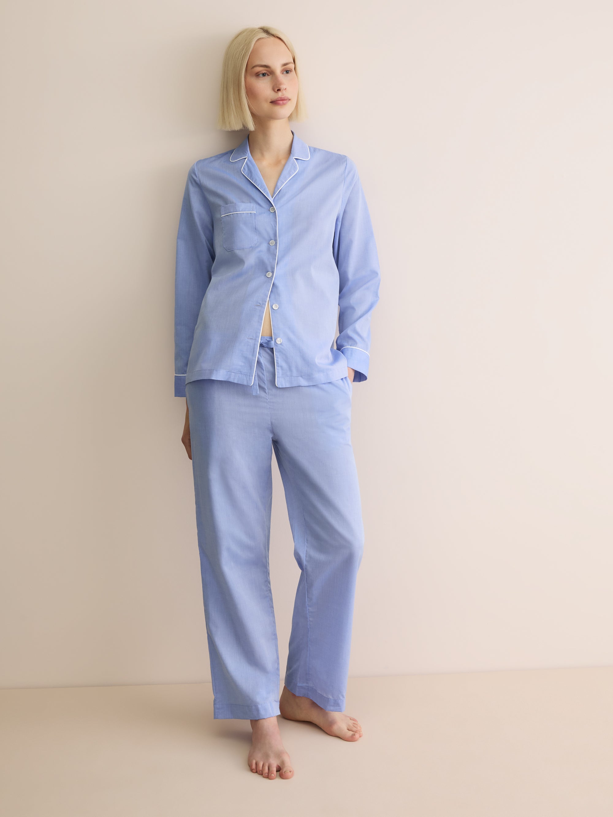 Women's Pyjamas Amalfi Cotton Batiste Blue