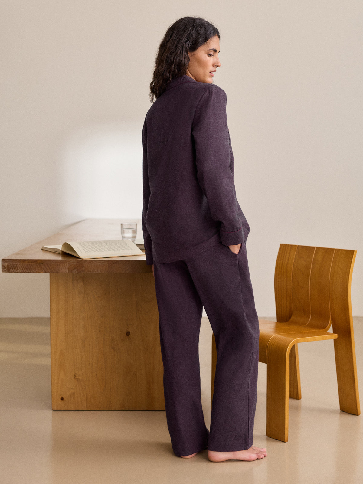 Arley Cotton Cashmere Pyjamas Burgundy