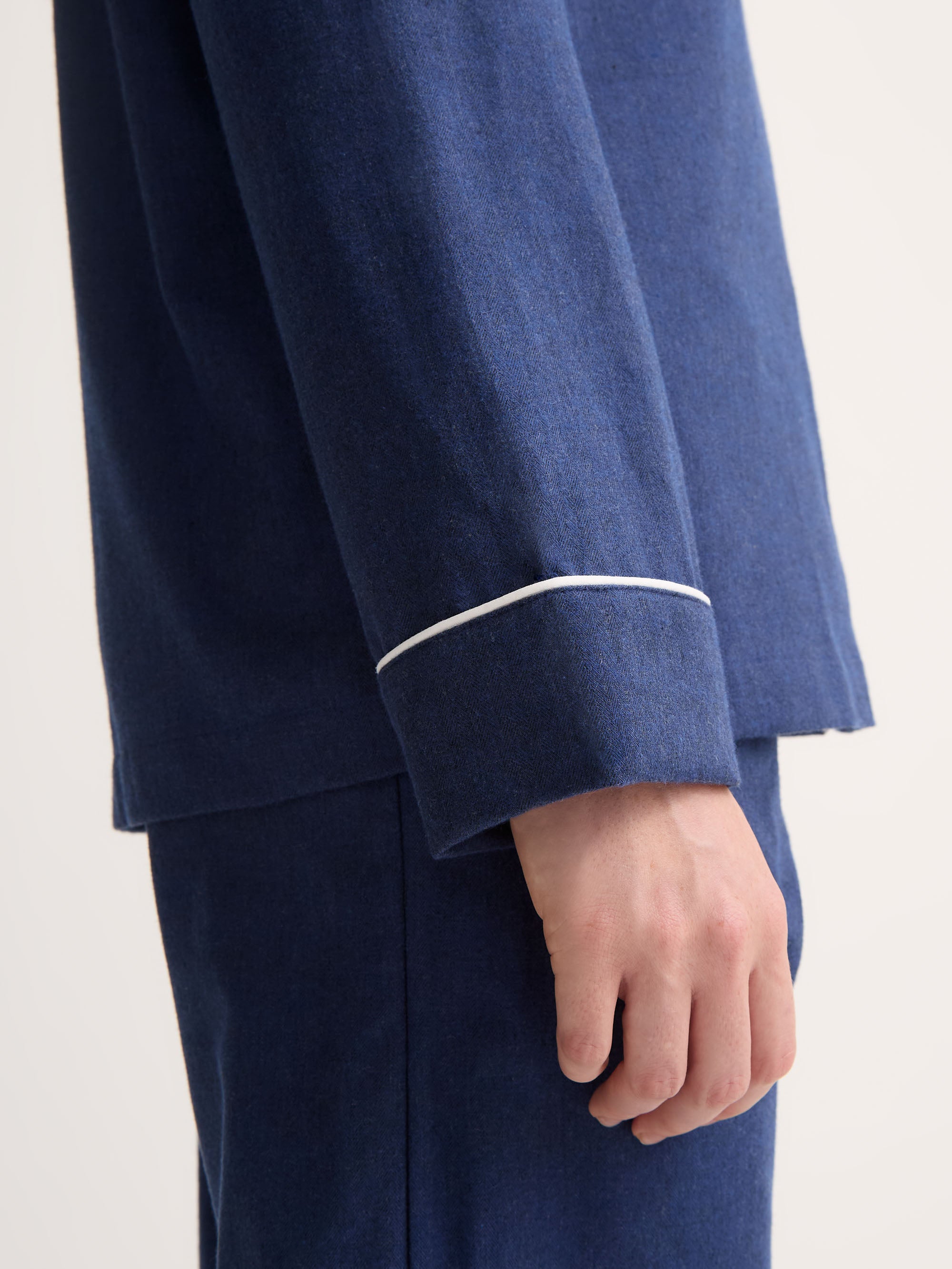 Women's Pajamas Balmoral 3 Brushed Cotton Navy