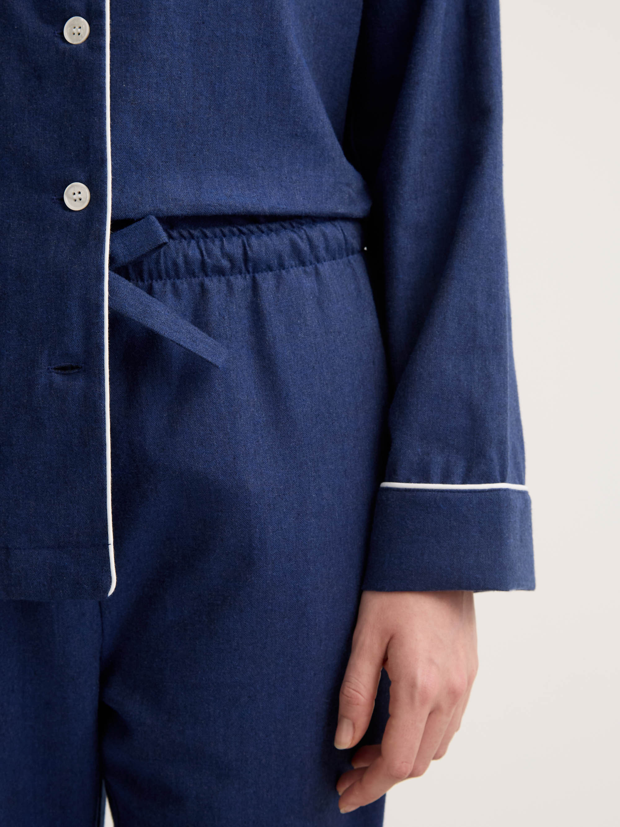 Women's Pajamas Balmoral 3 Brushed Cotton Navy