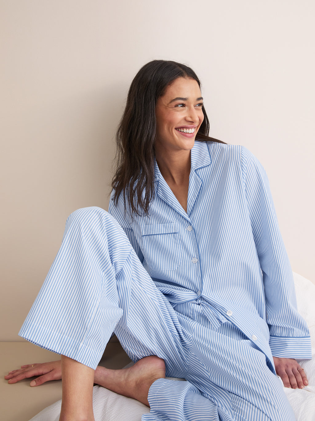 James Cotton Pyjamas Blue & Stripe
