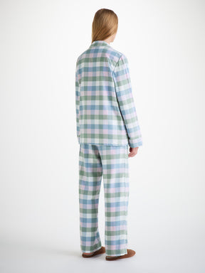 Women's Pyjamas Kelburn 45 Brushed Cotton Green