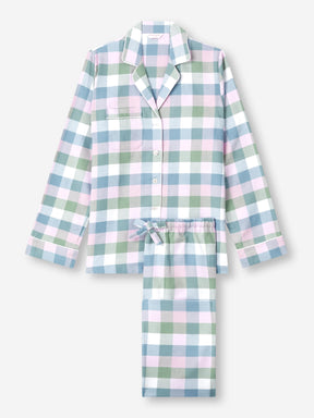 Women's Pyjamas Kelburn 45 Brushed Cotton Green