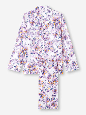 Women's Pyjamas Cotton Batiste White Wildflower Print