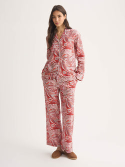 Women's Pyjamas Cotton Batiste Rustic Red Celebration Print
