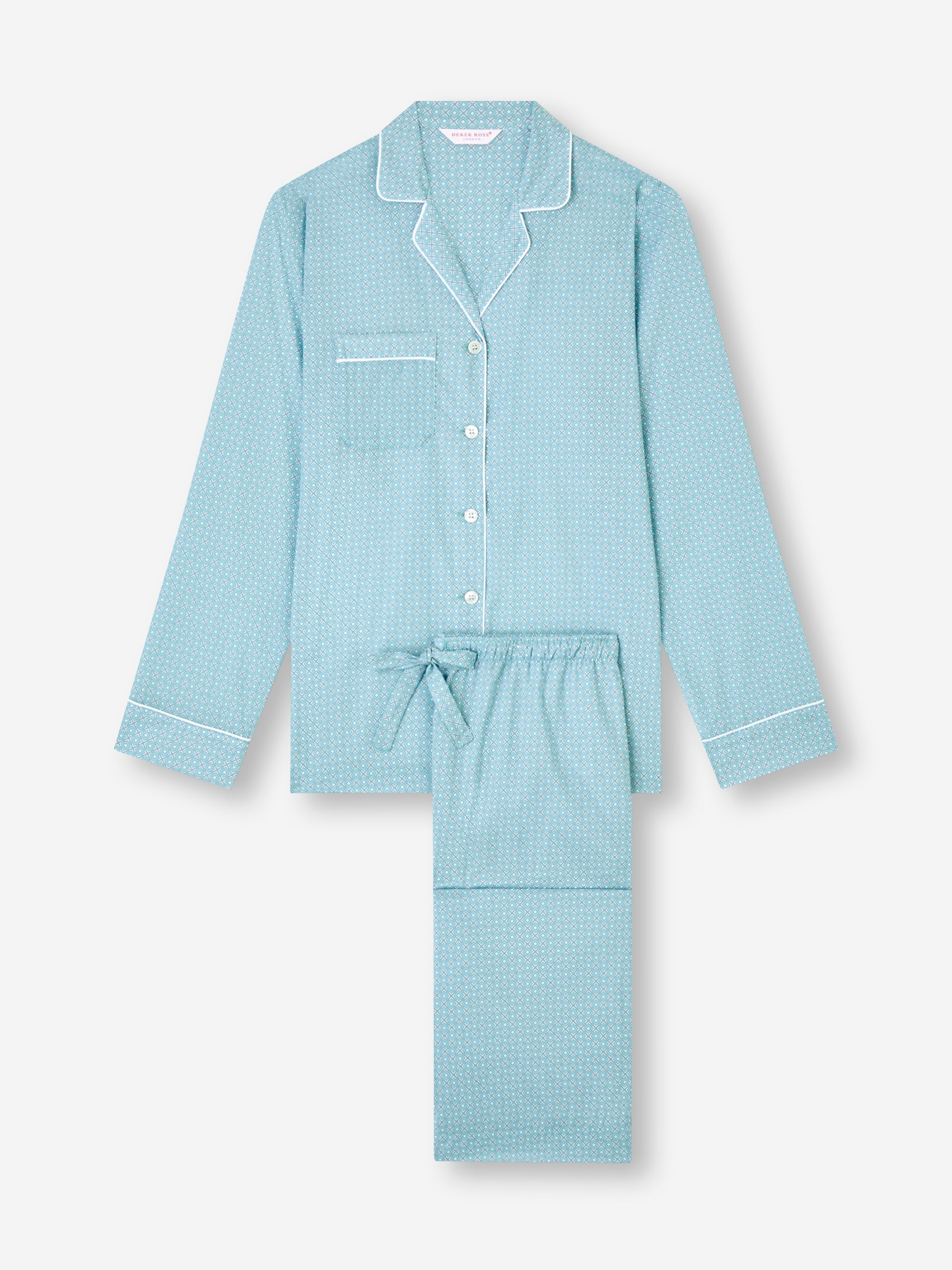 Women's Pyjamas London Geo Cross Aqua Blue