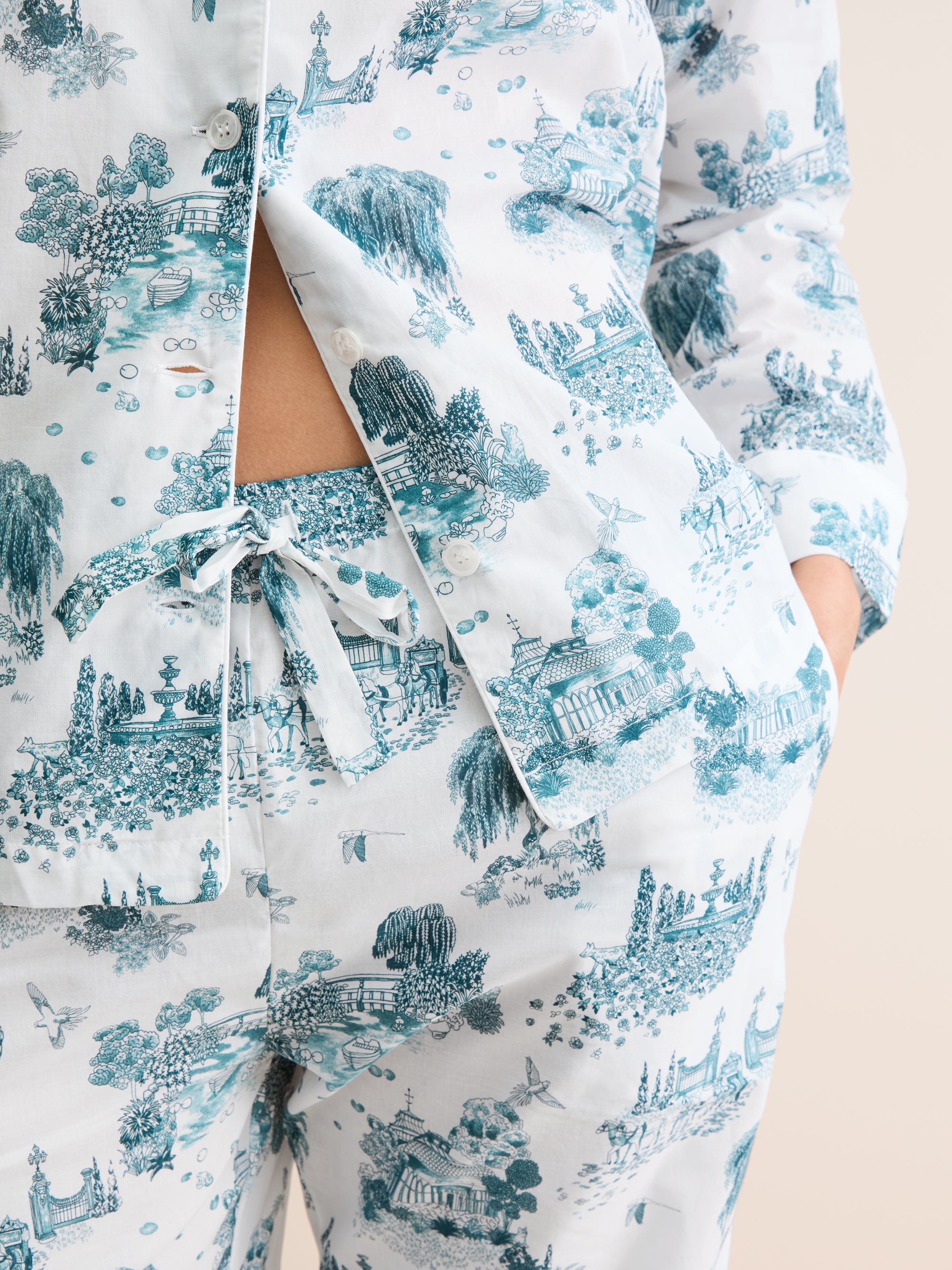 Women's Pajamas London Toile White