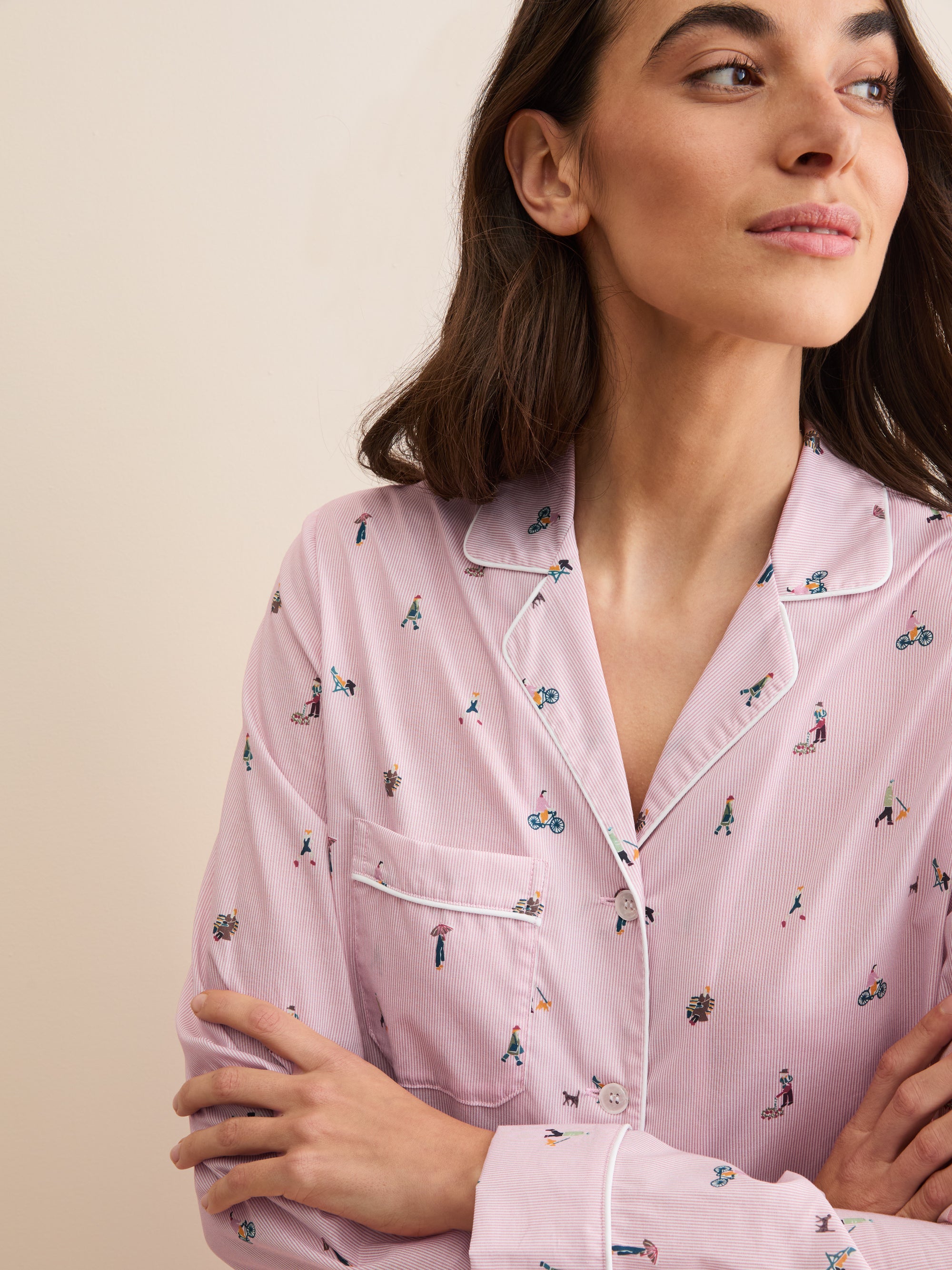 Women's Pyjamas People of London Pink Stripe
