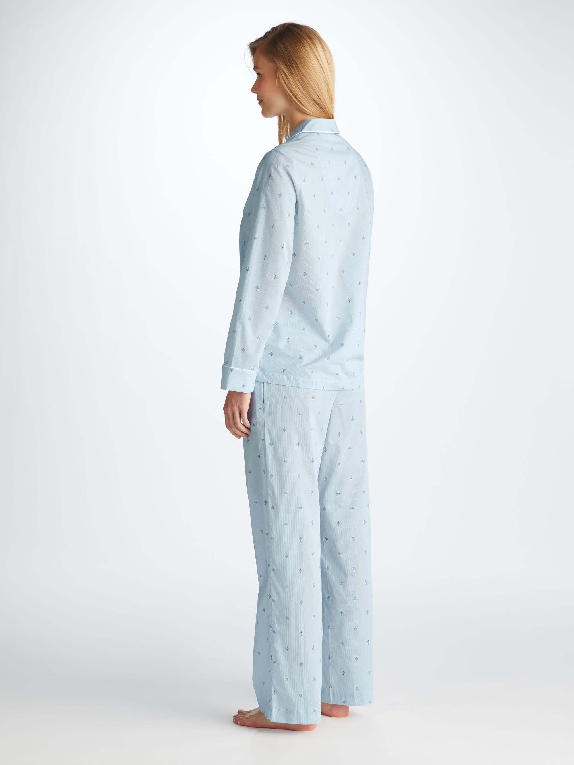 Women's Pyjamas Nelson 100 Cotton Batiste Blue