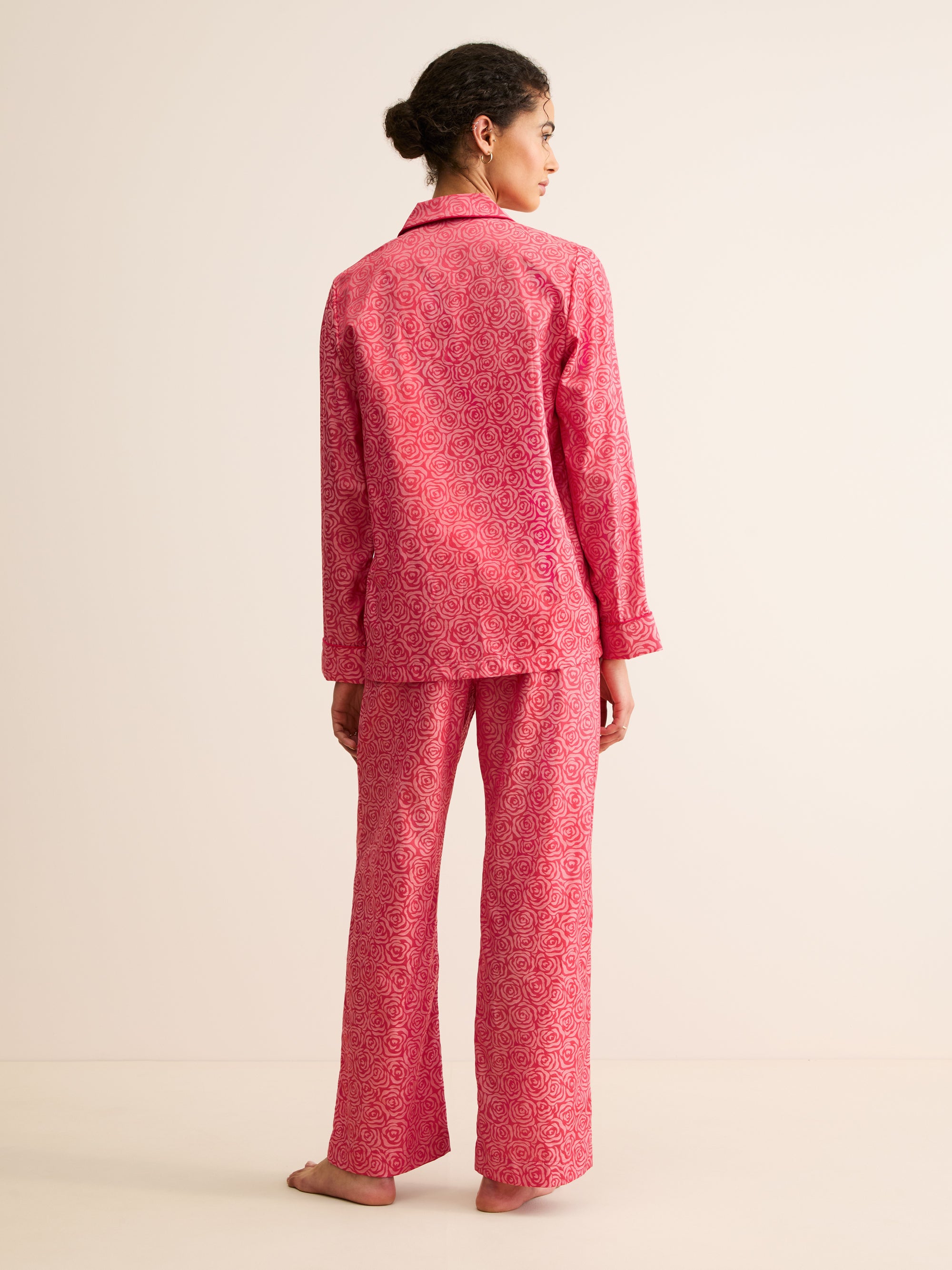 Women's Pyjamas Paris Cotton Jacquard Red Rose