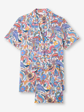 Women's Short Pajamas Cotton Batiste Multi Jungle Paisley Print