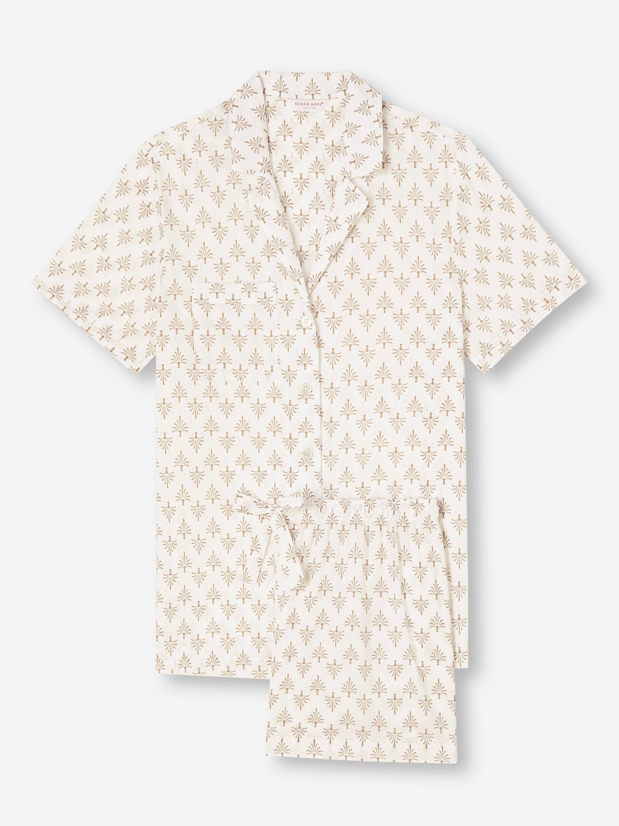 Women's Short Pyjamas Nelson 101 Cotton Batiste White
