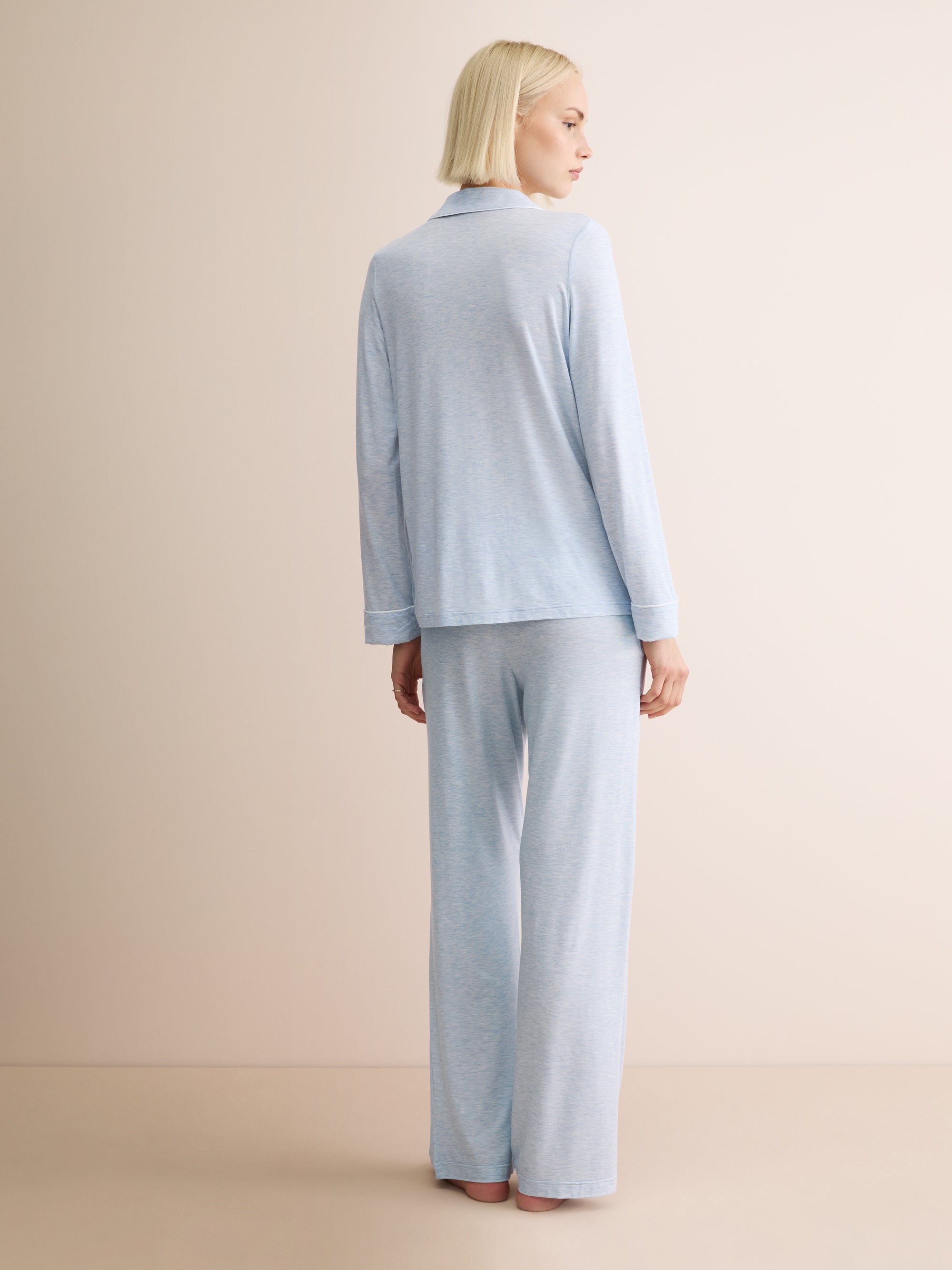 Women's Pyjamas Ethan Micro Modal Stretch Light Blue Marl