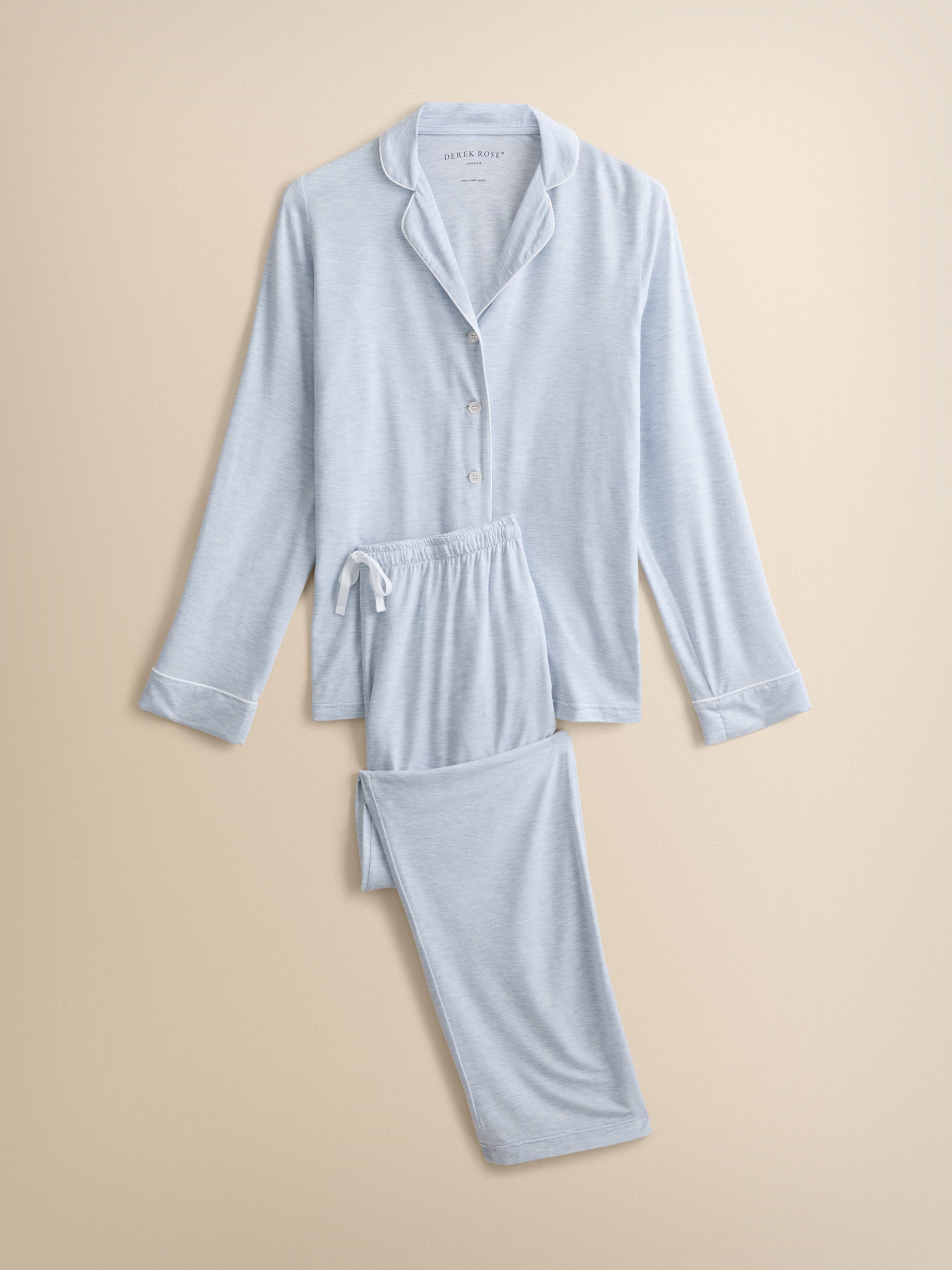 Ethan Micro Modal Pajamas Light Blue Marl