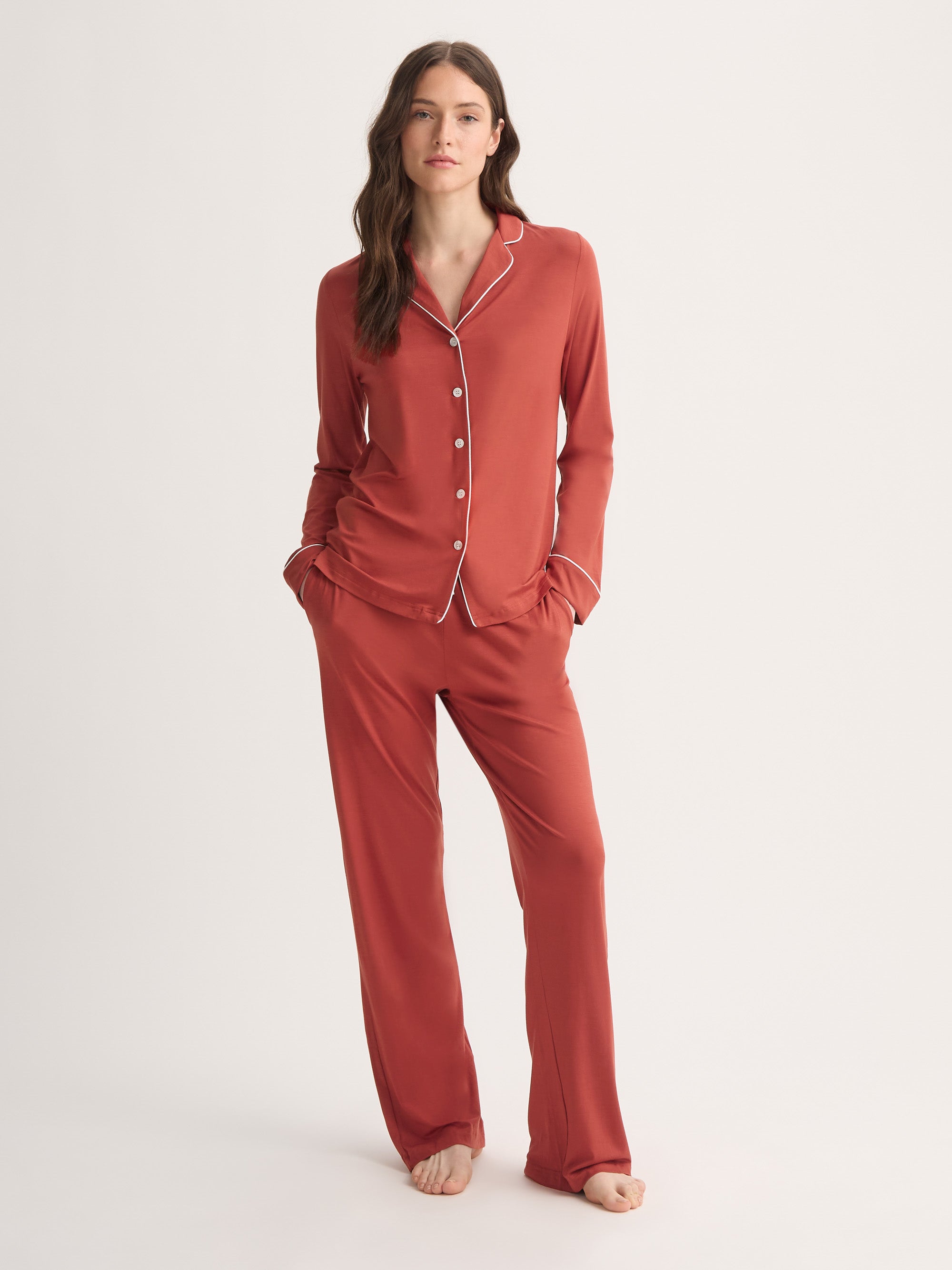 Women's Pajamas Lara Micro Modal Stretch Rose Red