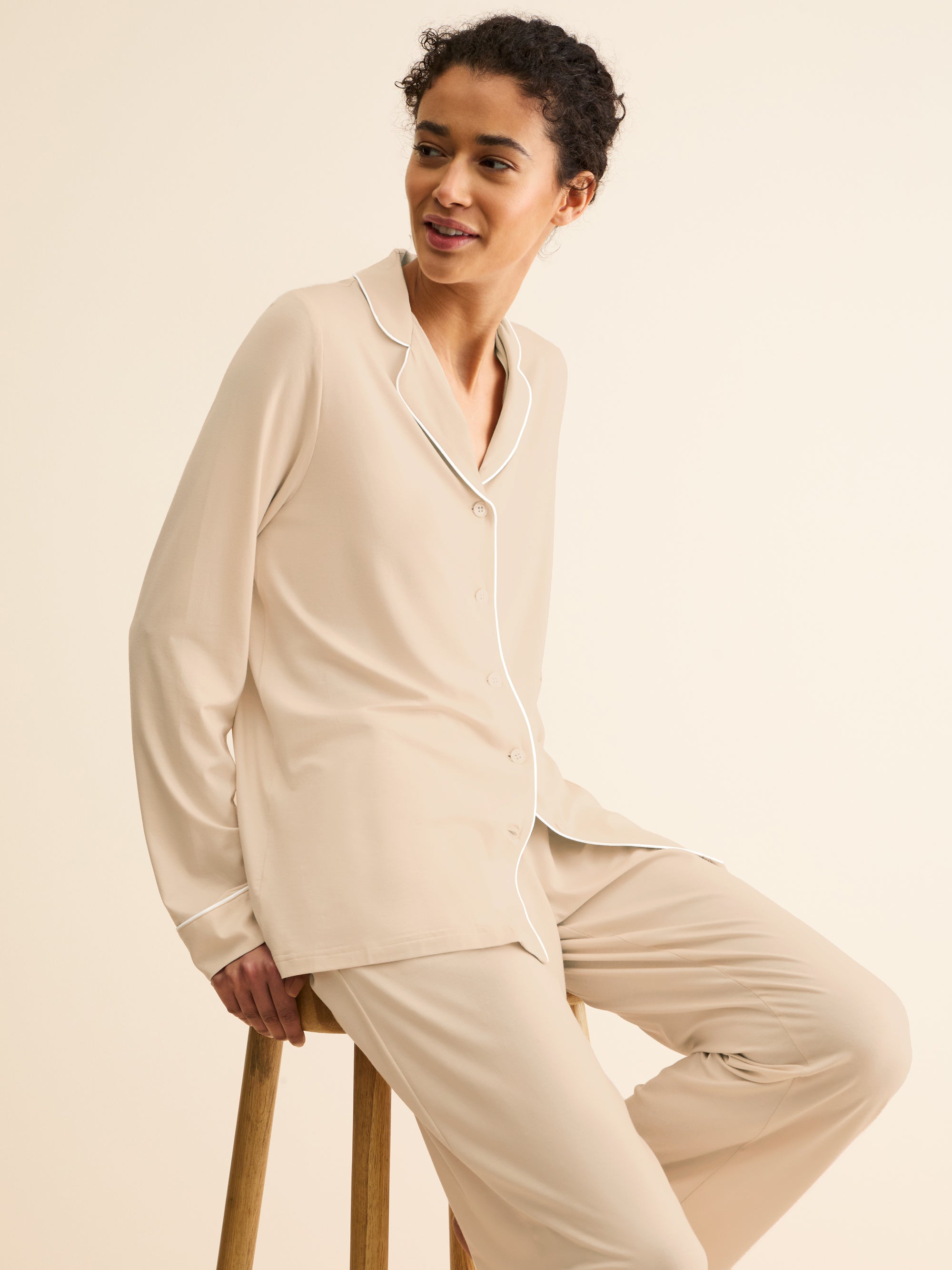 Women's Pyjamas Lara Micro Modal Stretch Champagne | Derek Rose