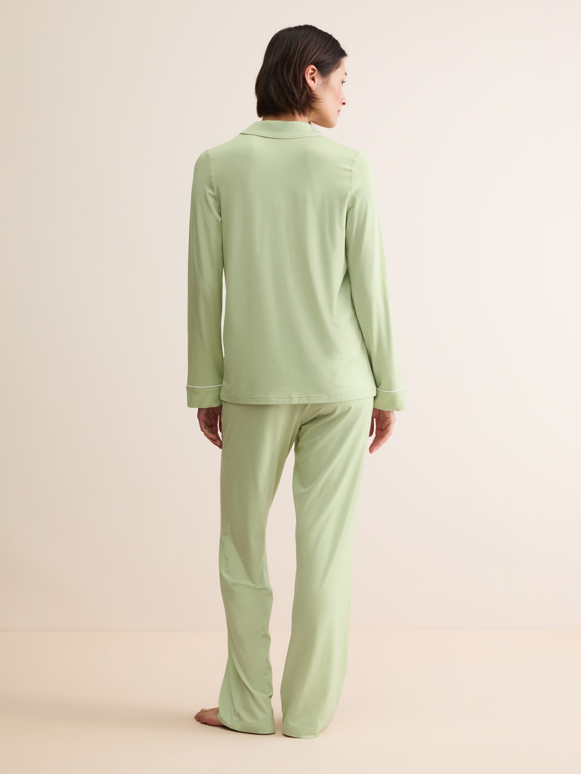 Women's Pyjamas Lara Micro Modal Stretch Pistachio Green | Derek Rose
