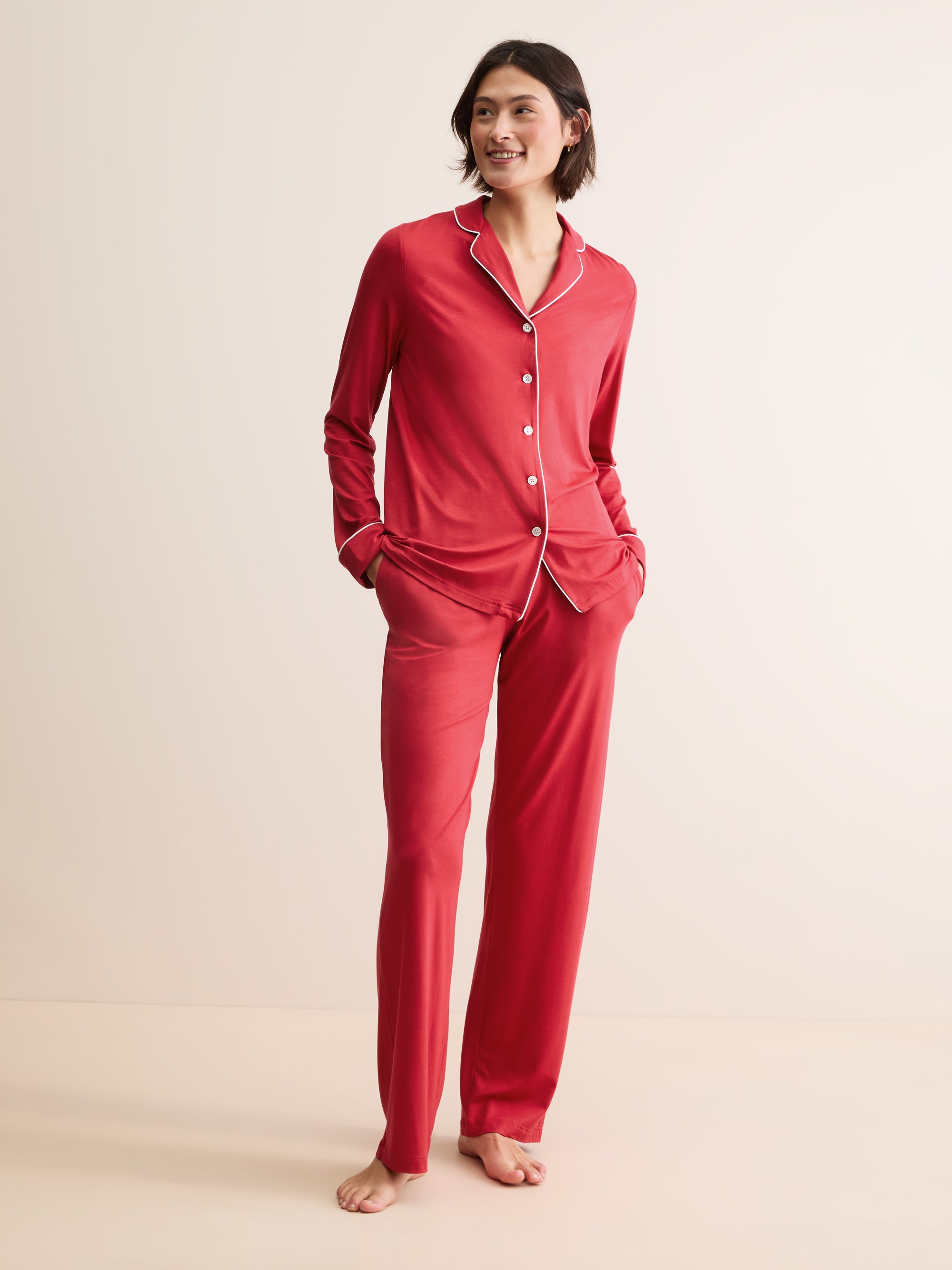 Women's Pyjamas Lara Micro Modal Stretch Cherry Red