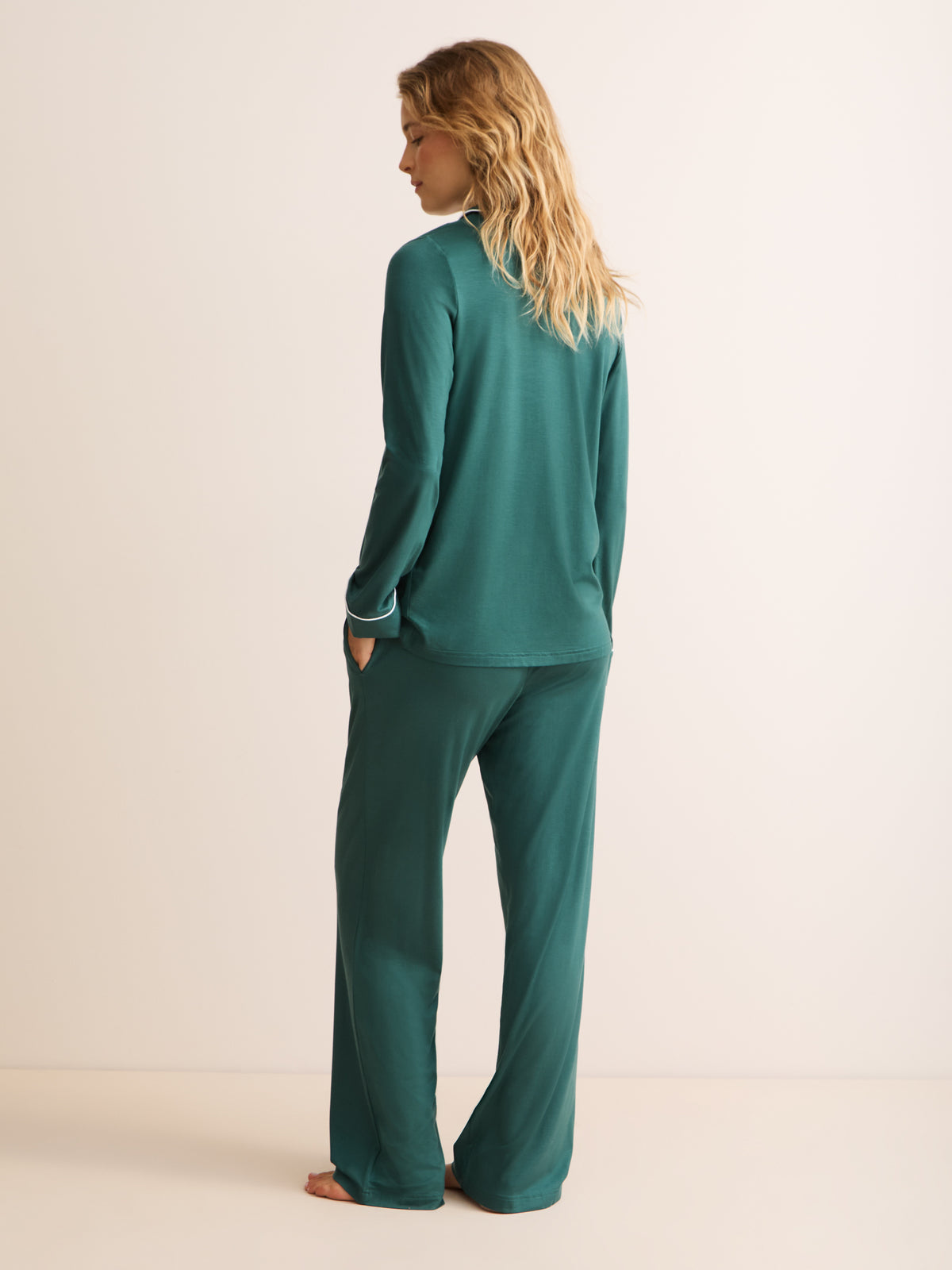 Lara Micro Modal Pajamas Muted Teal