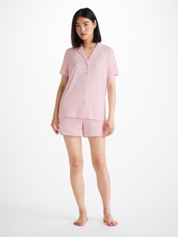 Women's Short Pyjamas Lara Micro Modal Stretch Ballet Pink