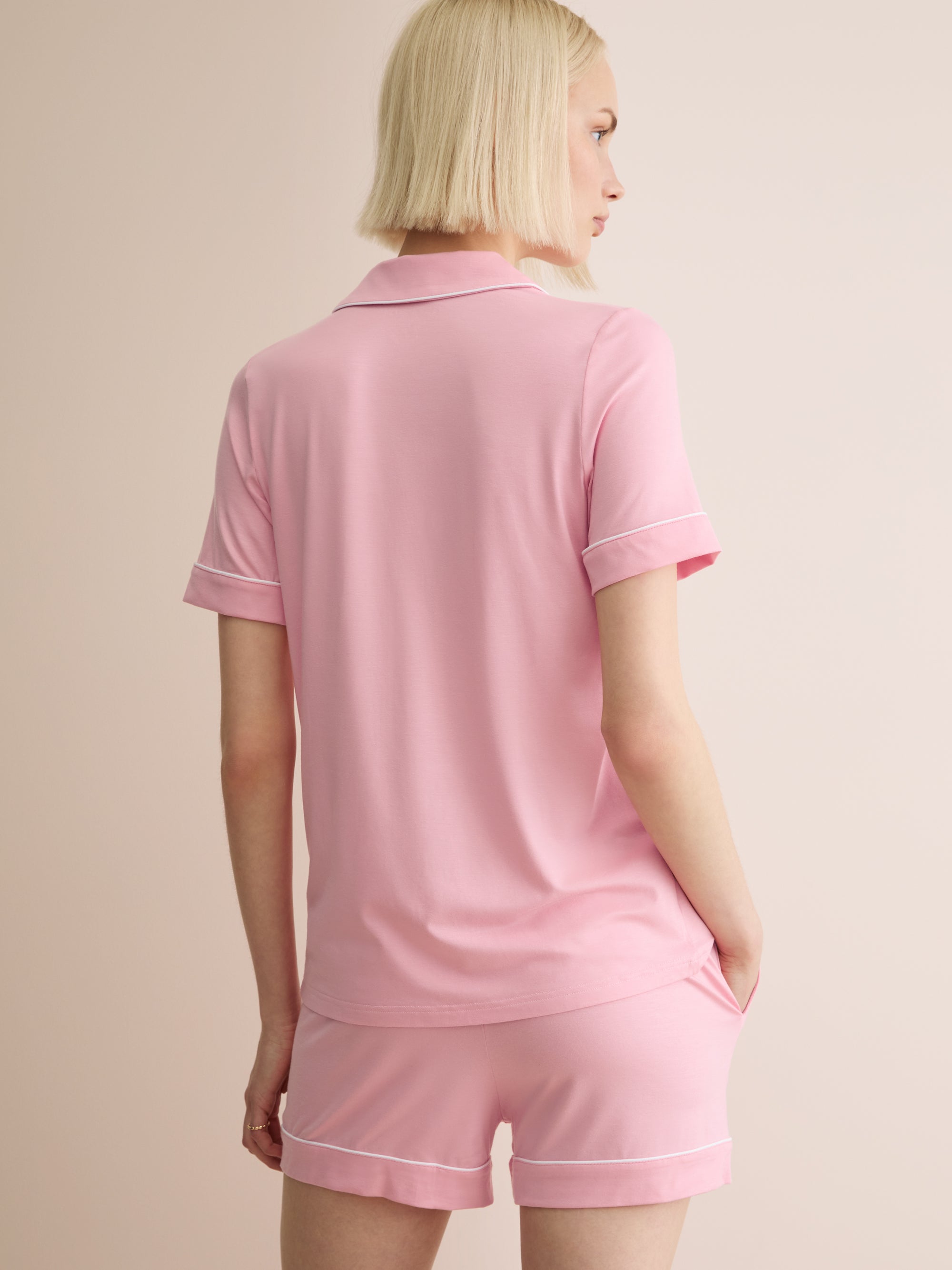 Women's Short Pajamas Lara Micro Modal Stretch Ballet Pink