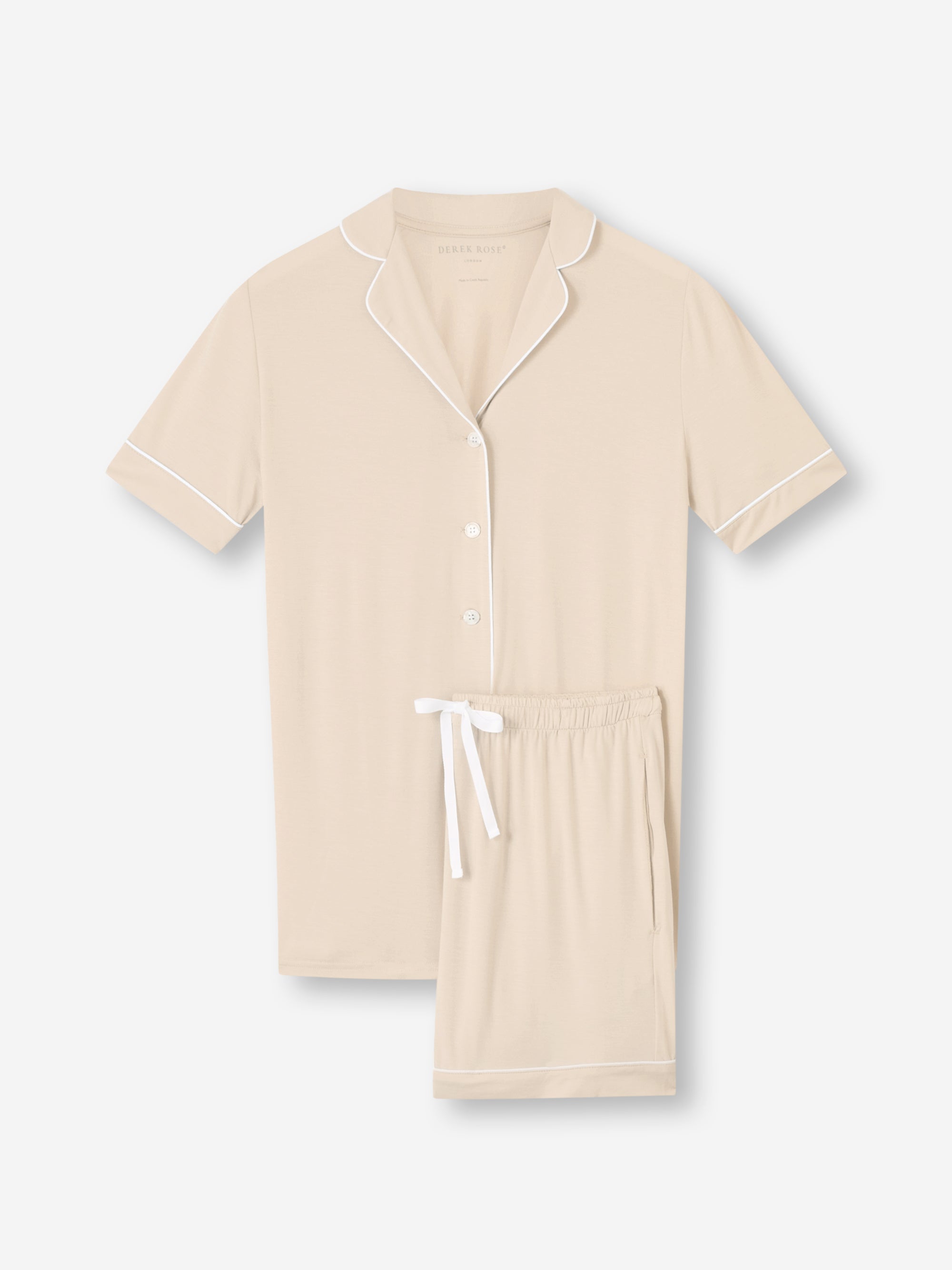 Women's Short Pyjamas Lara Micro Modal Stretch Champagne