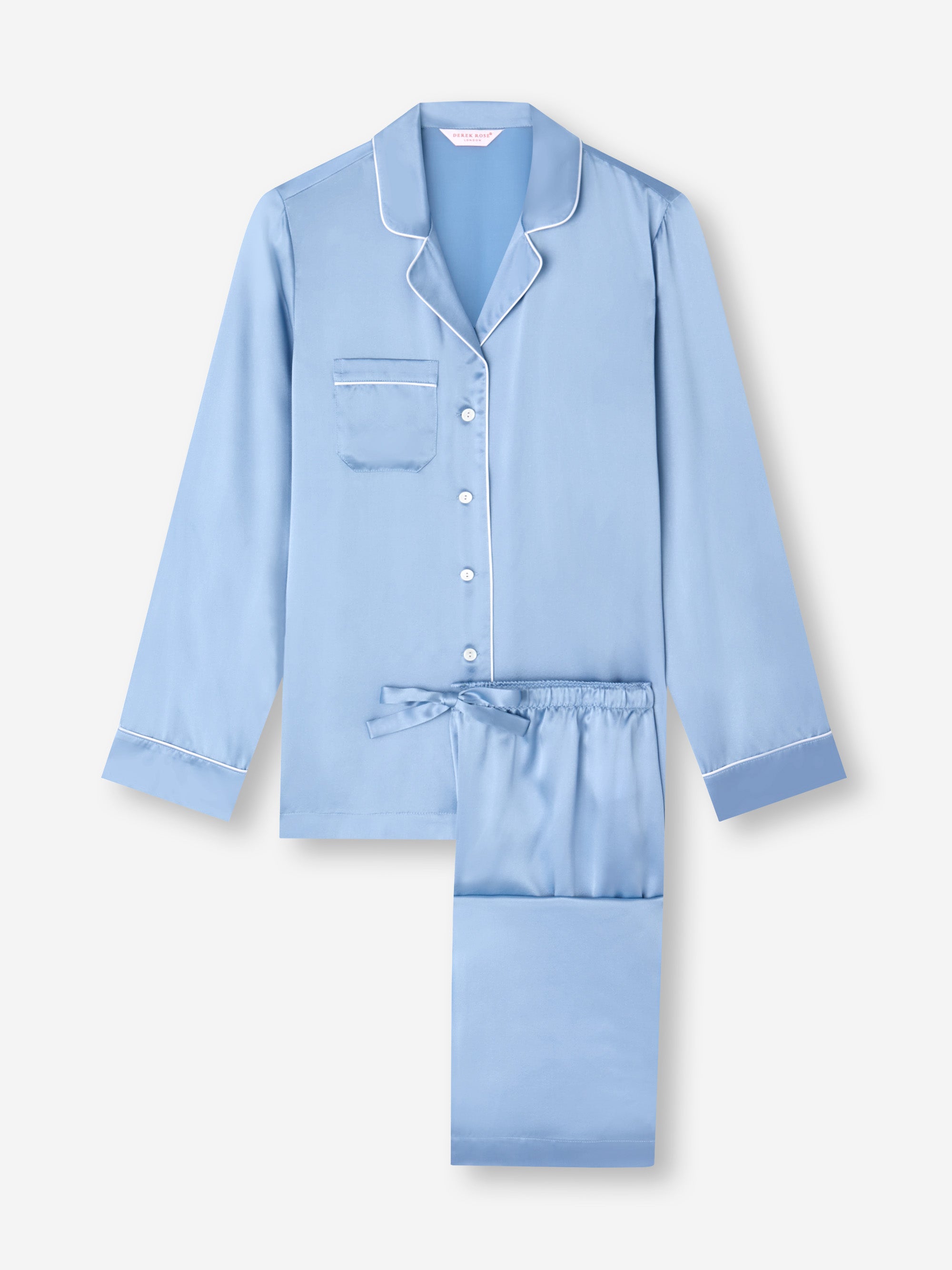 Women's Silk Pajamas Bailey Silk Cloud Blue