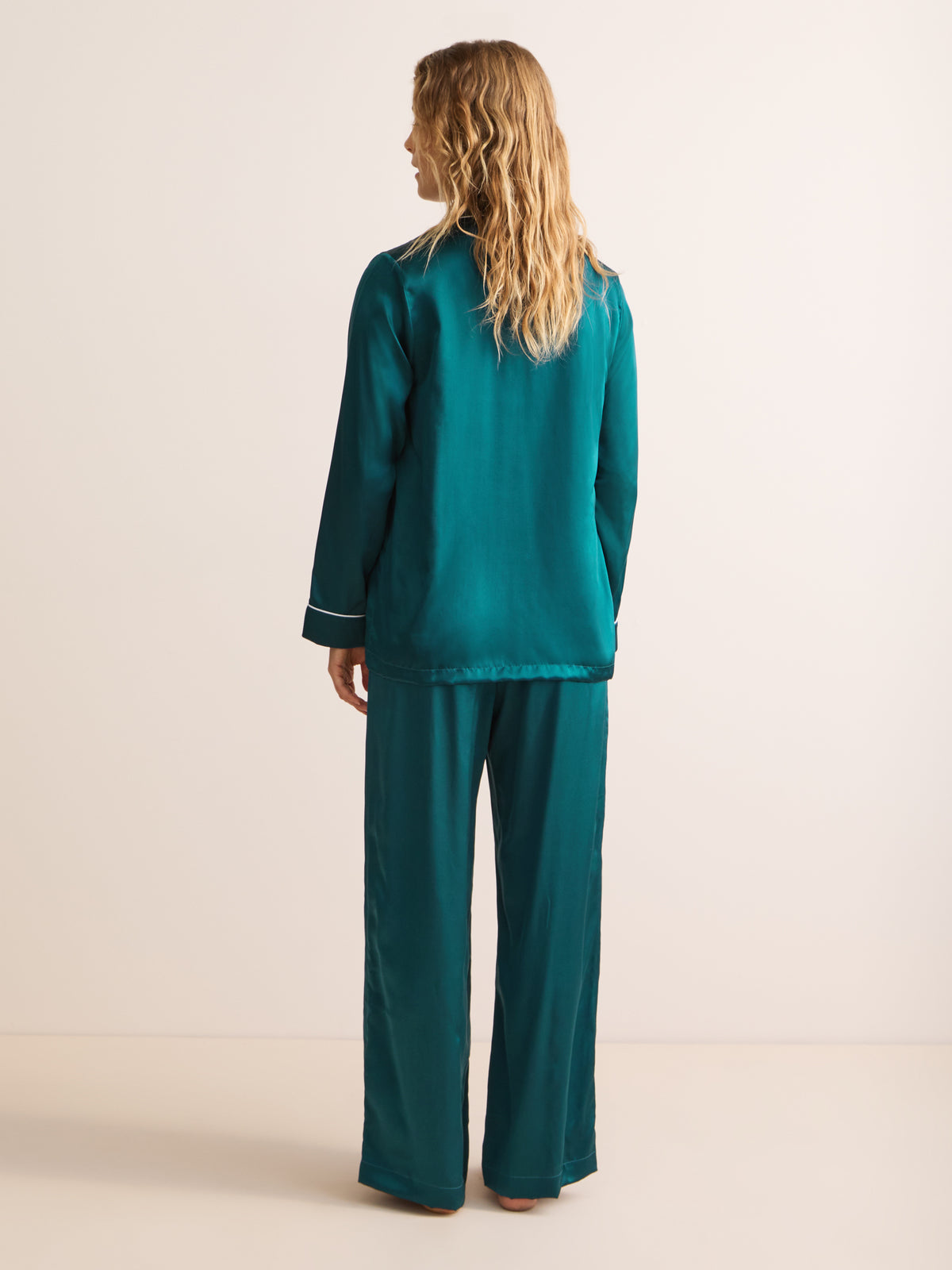 Bailey Silk Pajamas Peacock Green