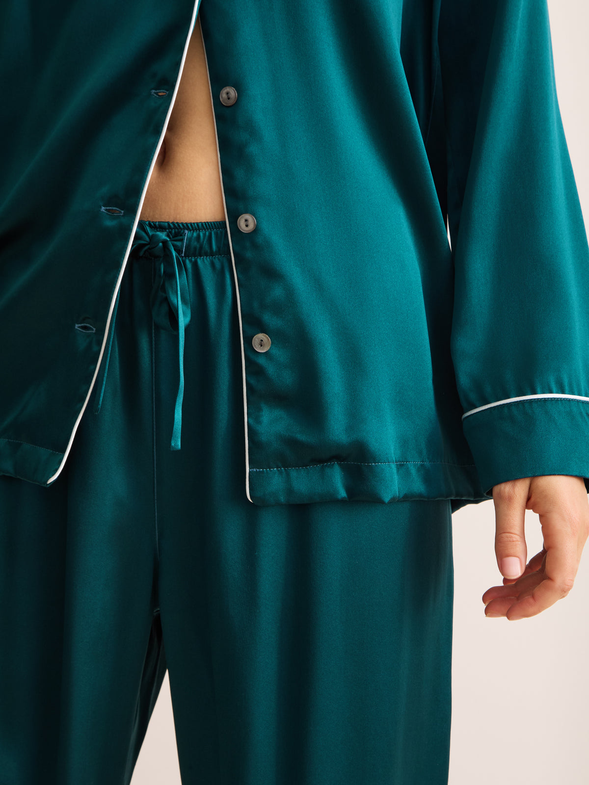 Bailey Silk Pajamas Peacock Green