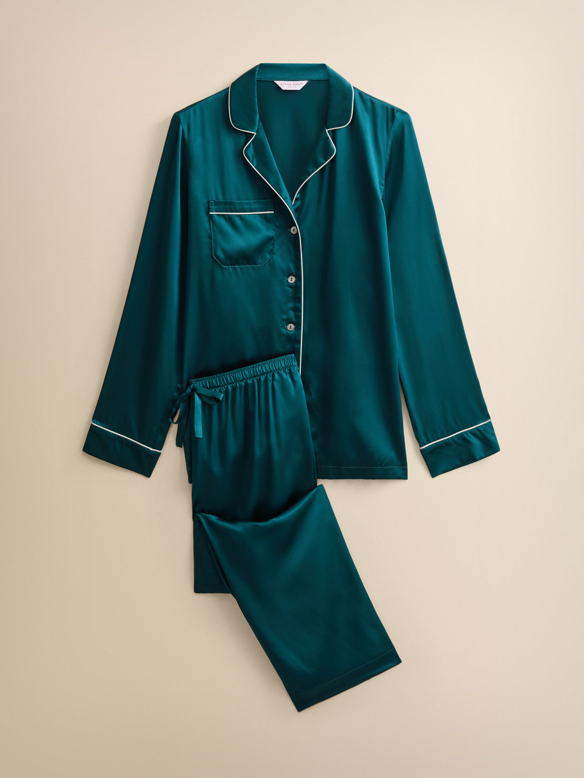 Bailey Silk Pajamas Peacock Green