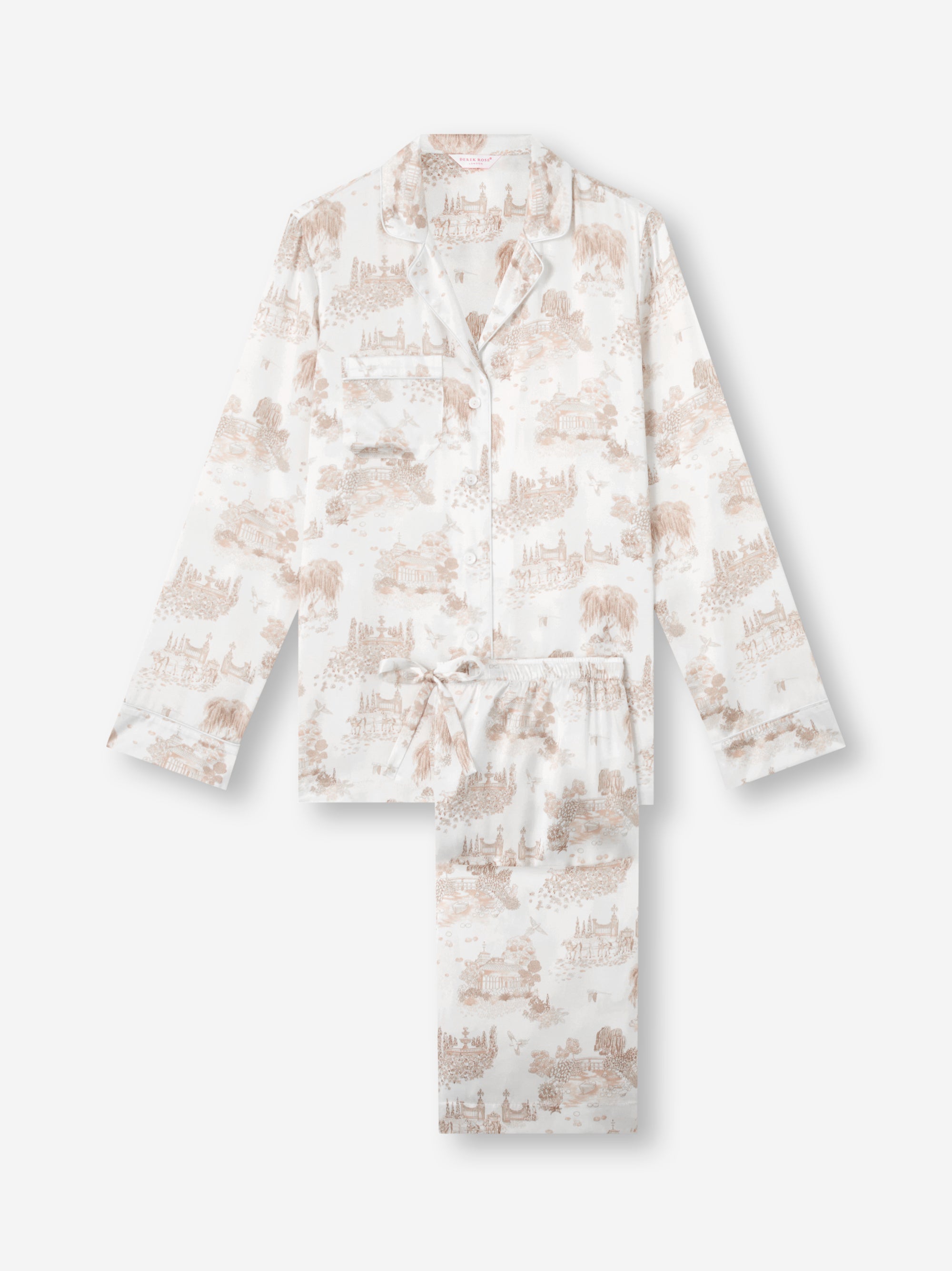 Women's Silk Pyjamas London Toile Ivory