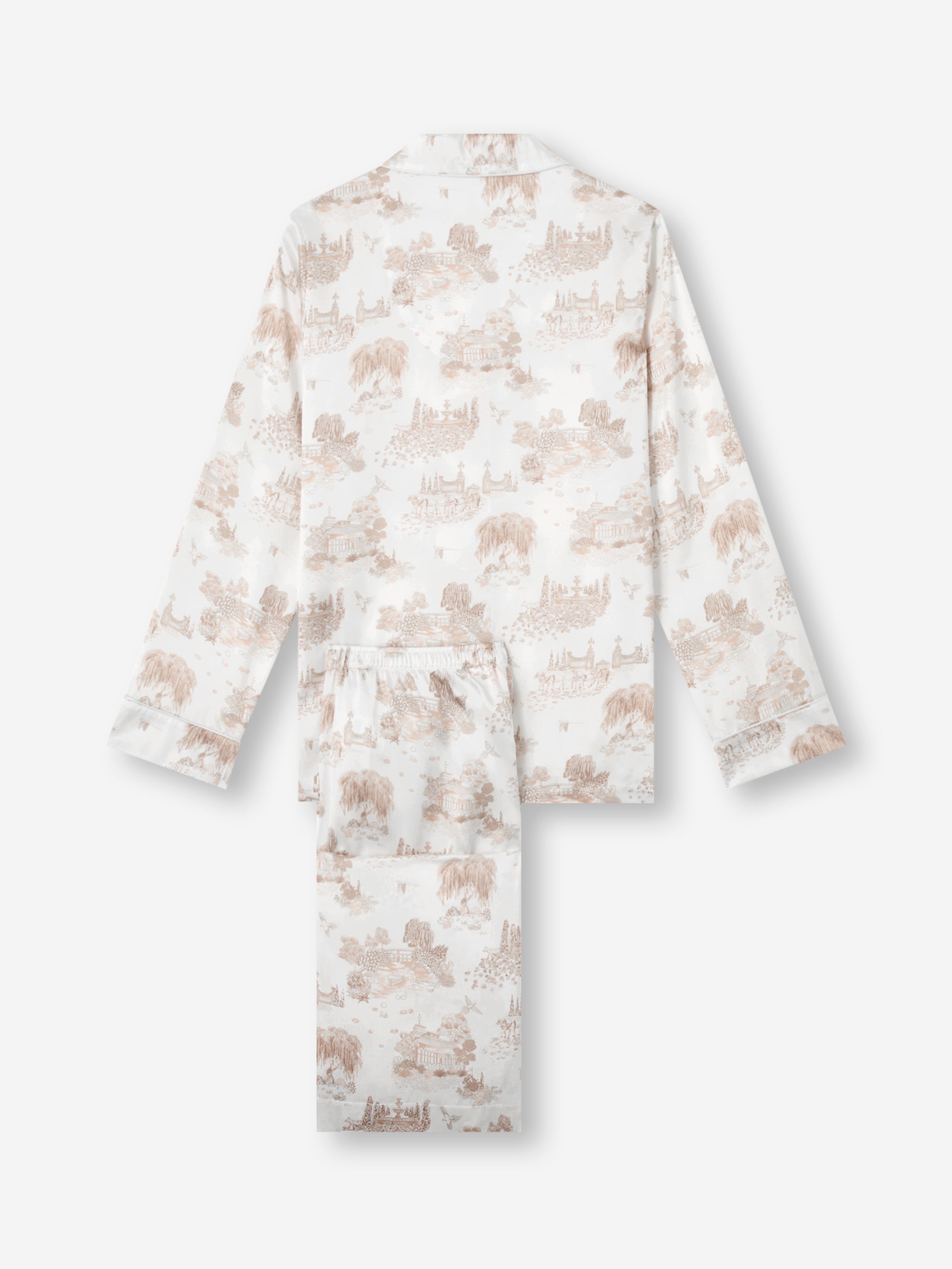 Women's Silk Pyjamas London Toile Ivory