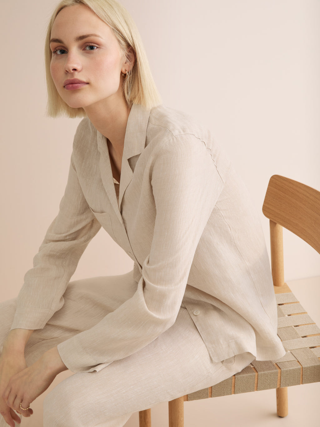 Sicily Linen Pyjamas Sand