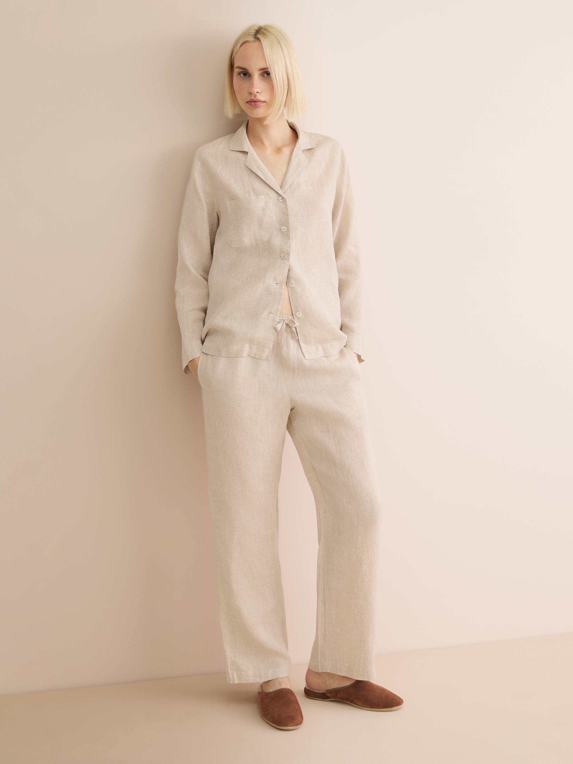 Women's Pyjamas Sicily Linen Sand