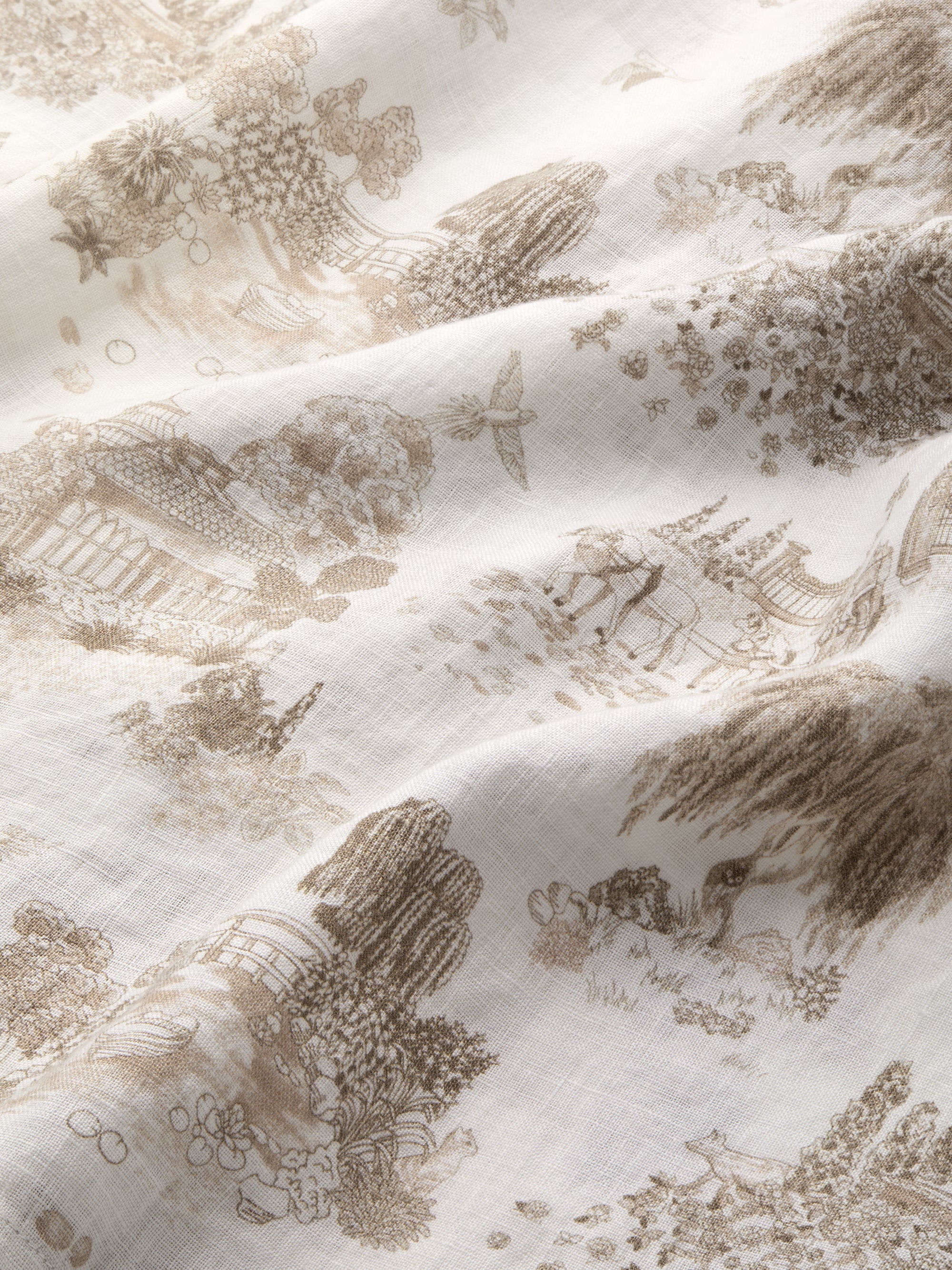 Women's Linen Short Pyjamas London Toile White