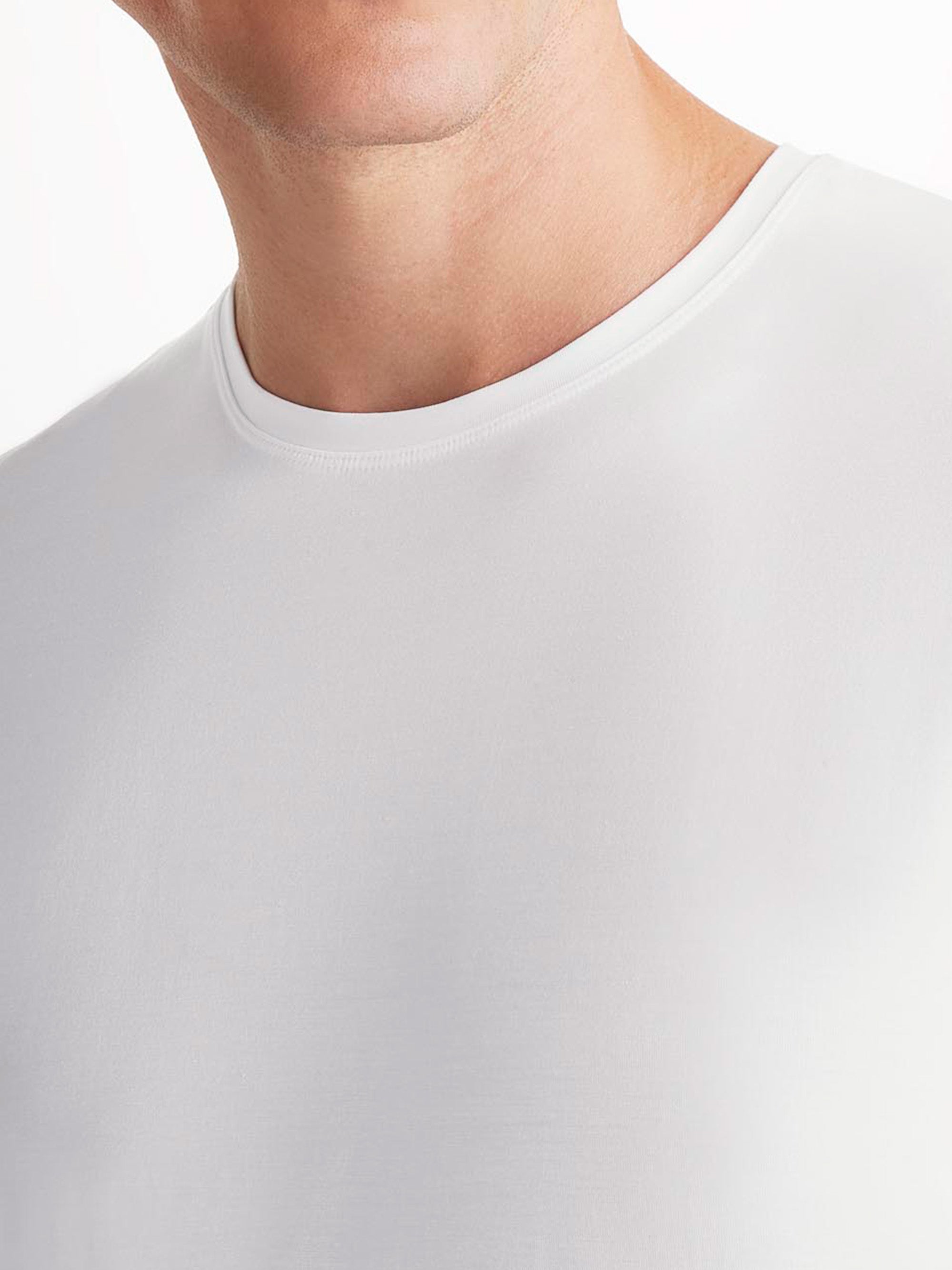 Men's Basel Micro Modal T-Shirt White | Derek Rose