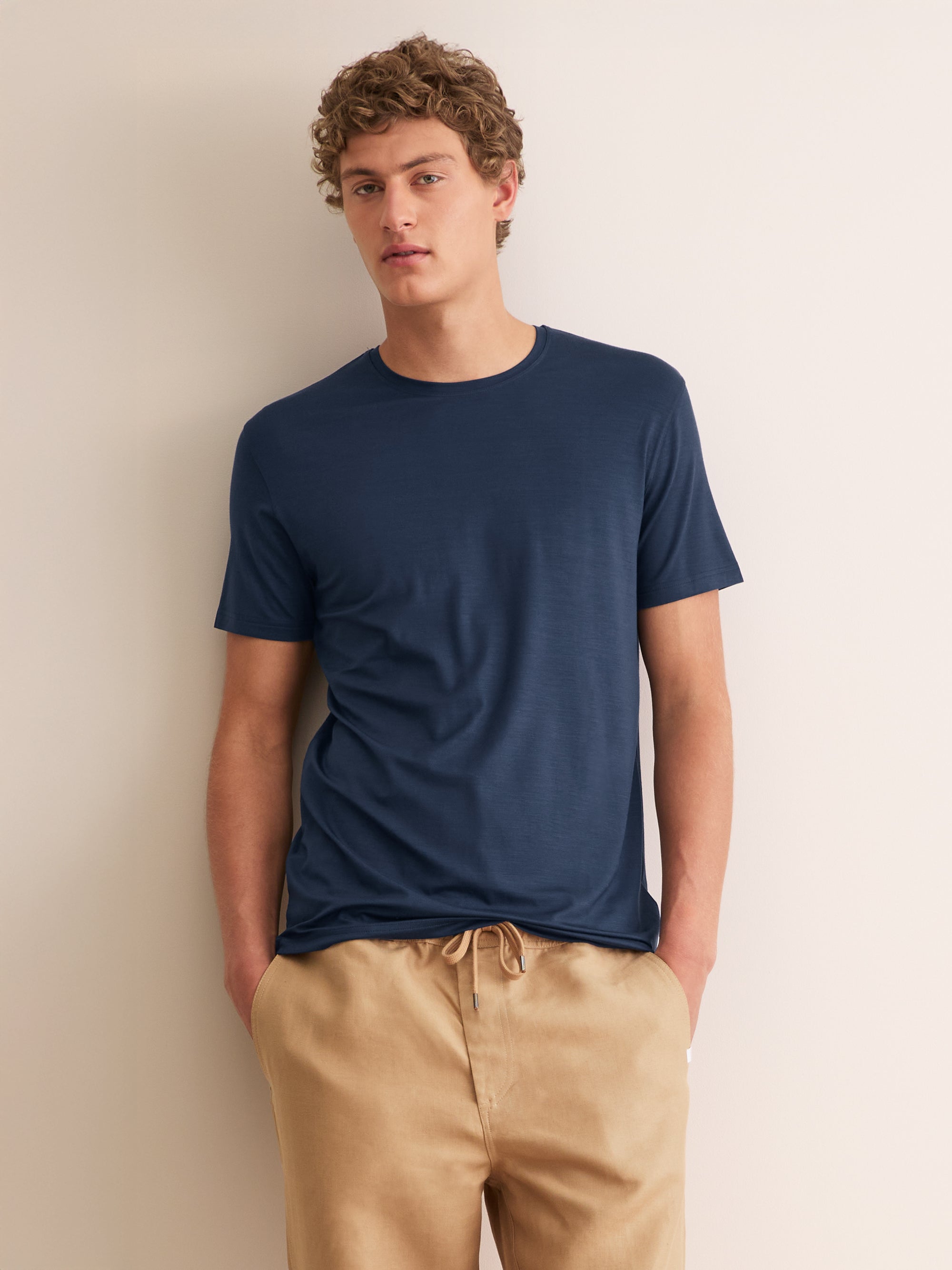 Men's T-Shirt Basel Micro Modal Stretch Navy